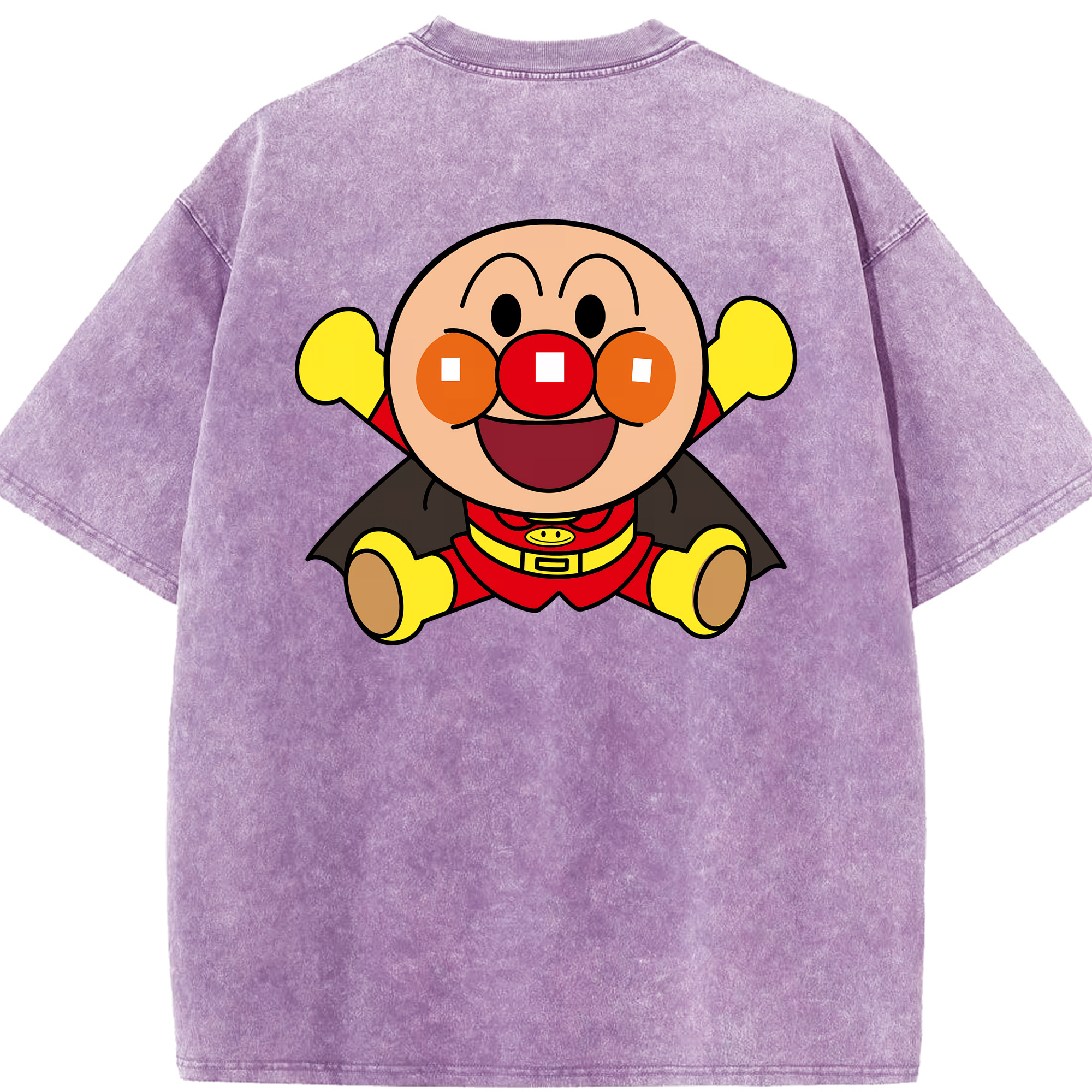 （画像用） アンパンマン Anpanman 綿100% ヴィンテージ風 半袖Tシャツ（背面プリント）