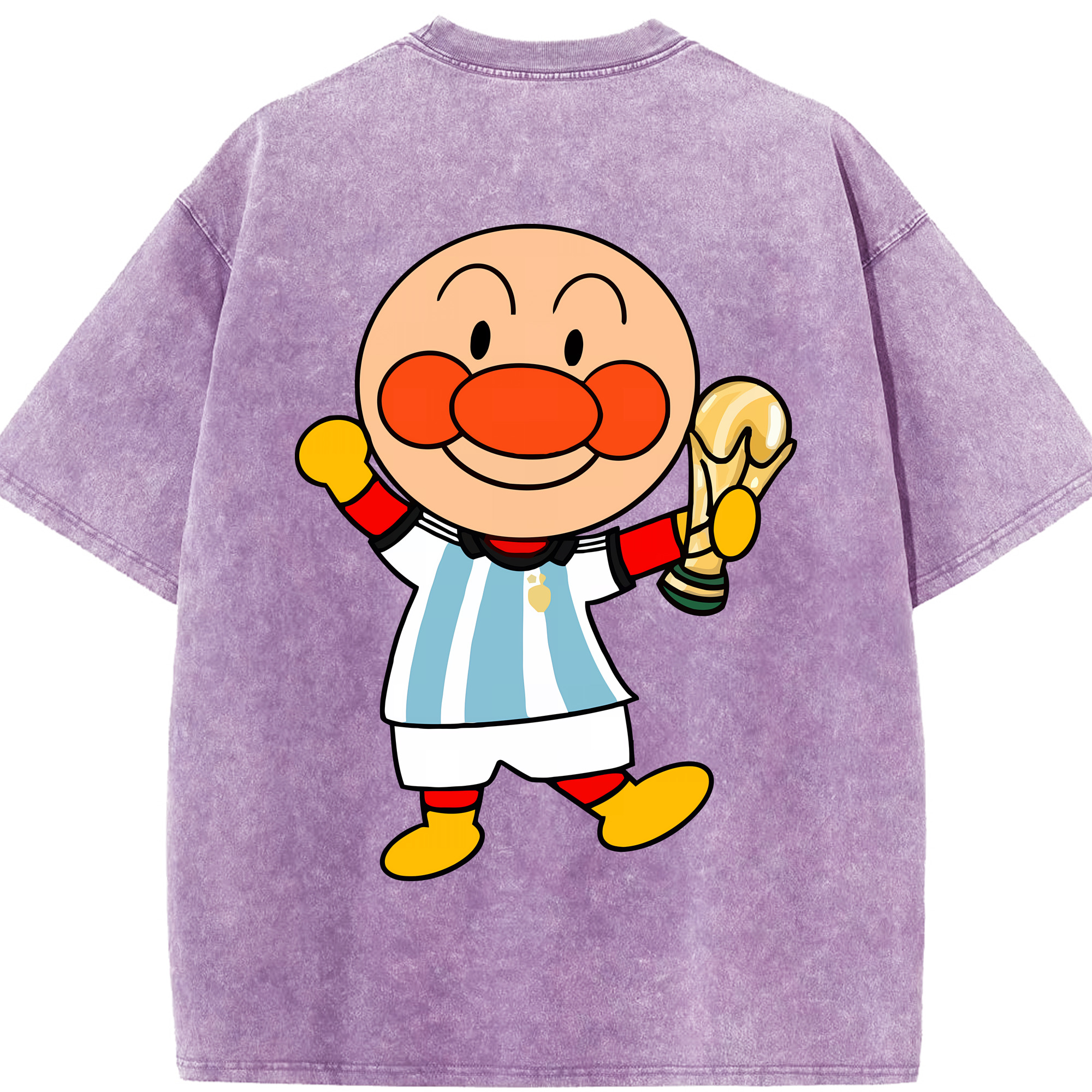 （画像用） アンパンマン Anpanman 綿100% ヴィンテージ風 半袖Tシャツ（背面プリント）