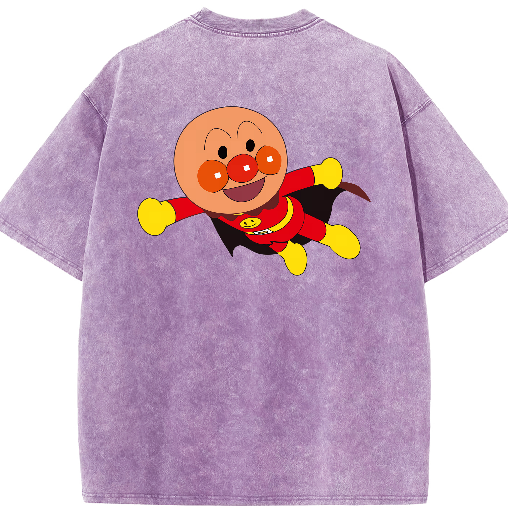 （画像用） アンパンマン Anpanman 綿100% ヴィンテージ風 半袖Tシャツ（背面プリント）