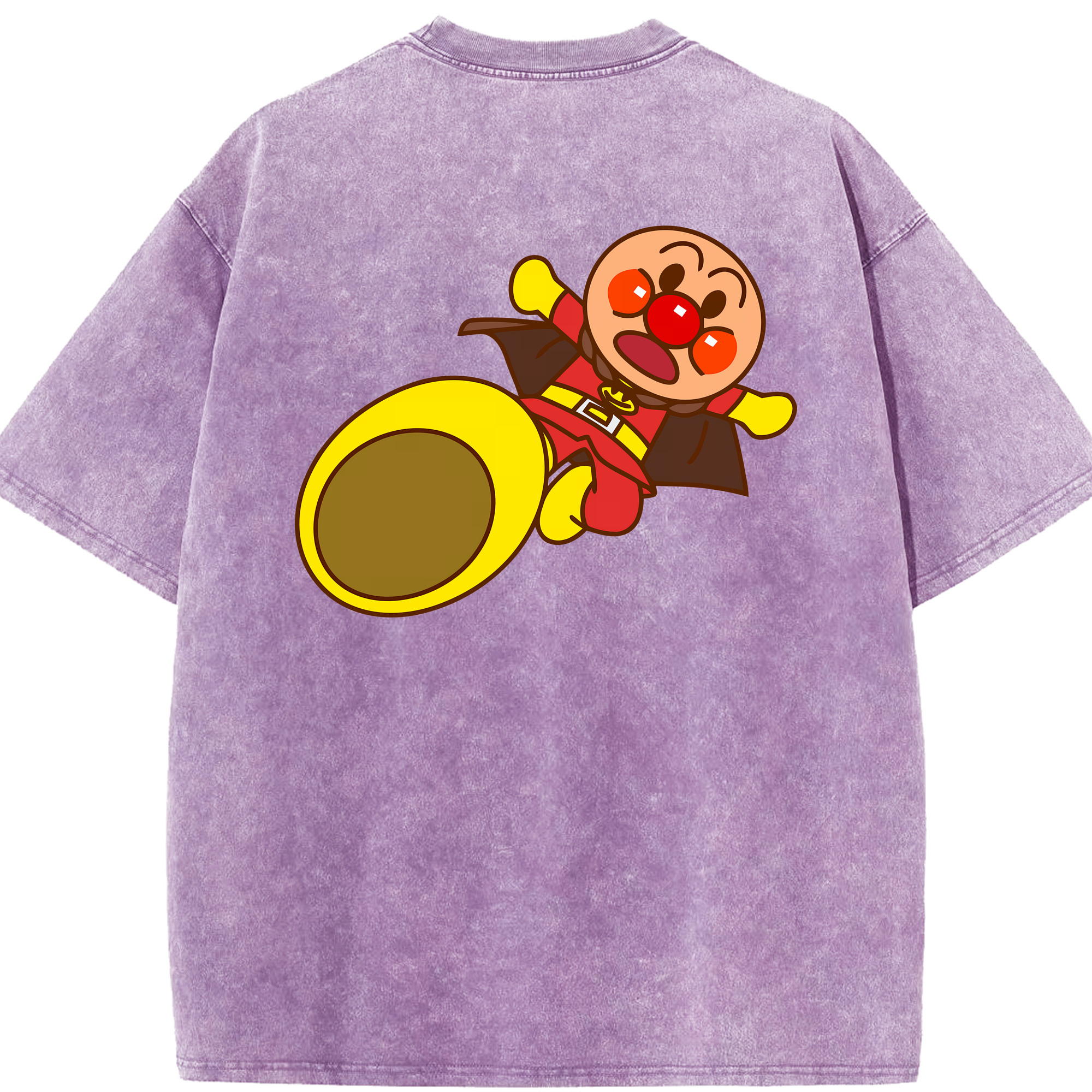 （画像用） アンパンマン Anpanman 綿100% ヴィンテージ風 半袖Tシャツ（背面プリント）