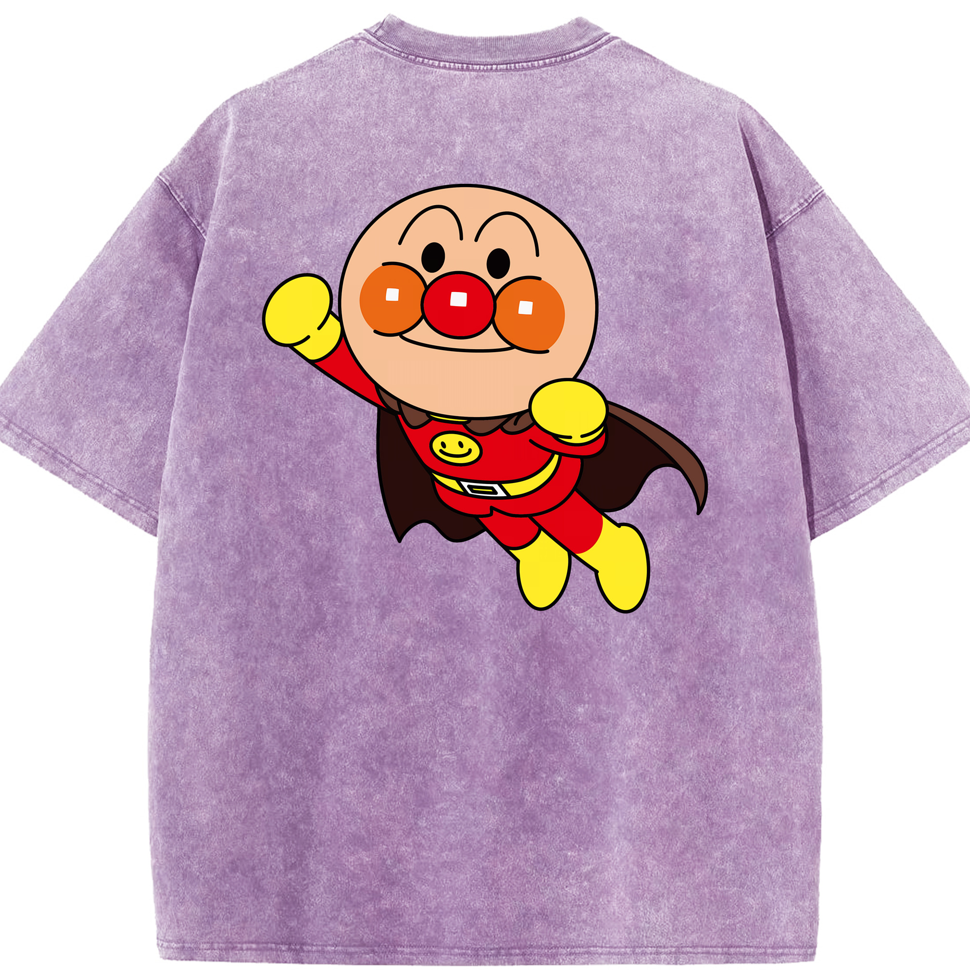（画像用） アンパンマン Anpanman 綿100% ヴィンテージ風 半袖Tシャツ（背面プリント）