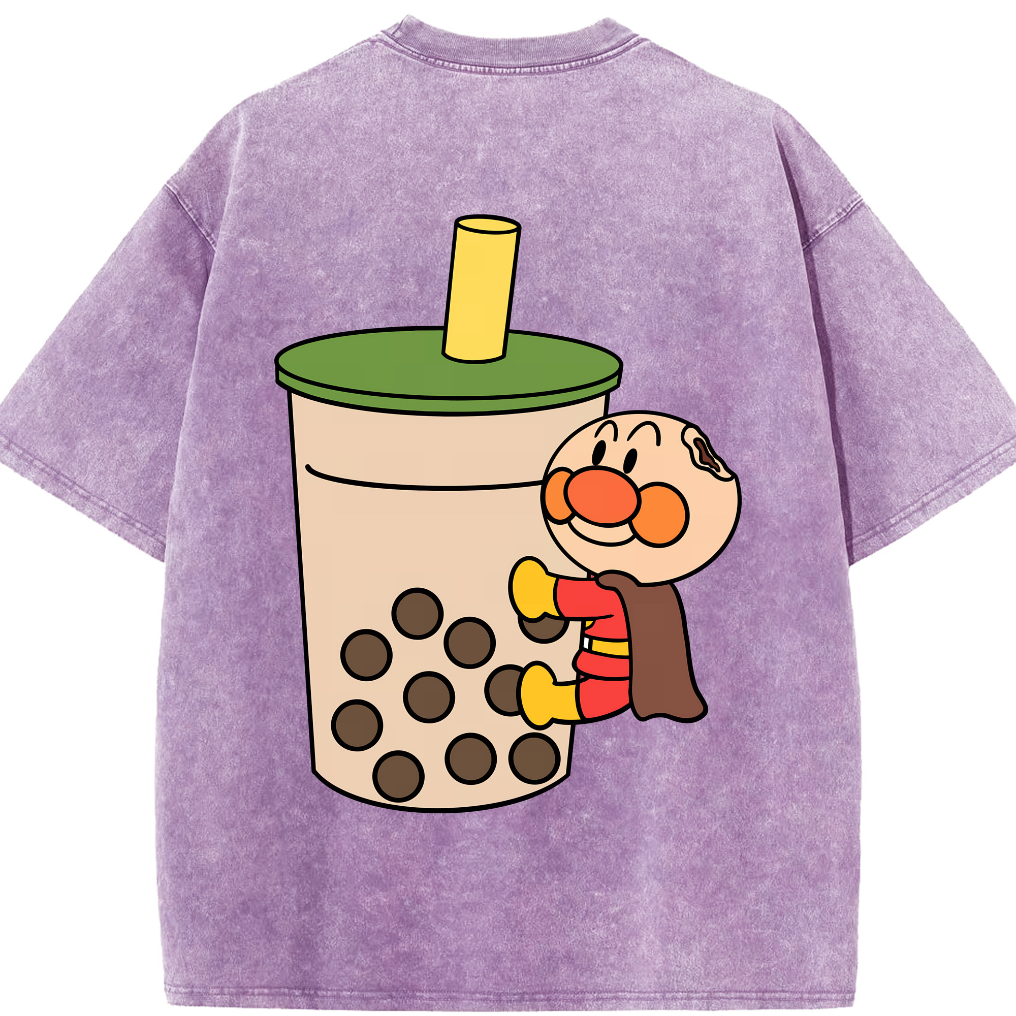 （画像用） アンパンマン Anpanman 綿100% ヴィンテージ風 半袖Tシャツ（背面プリント）
