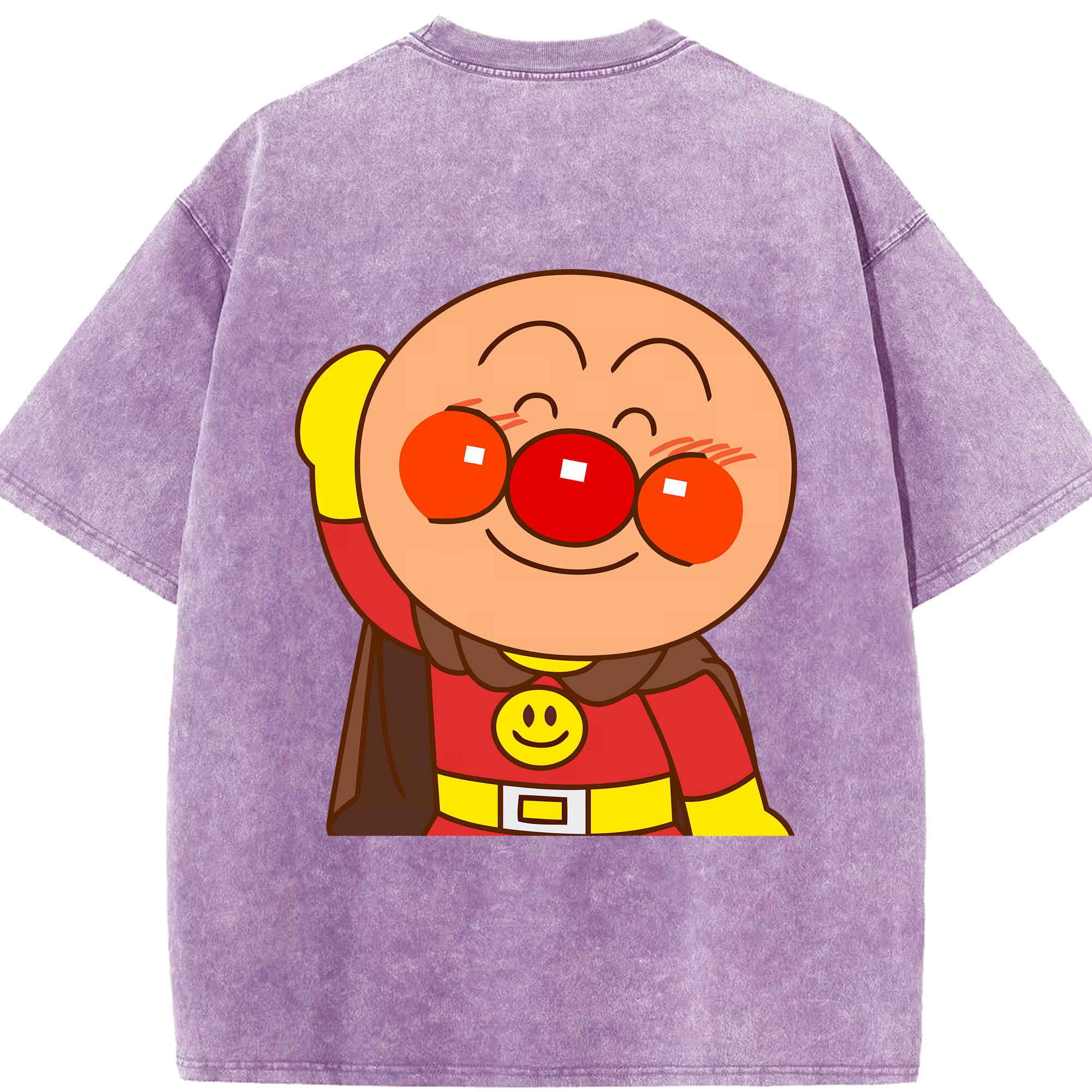 （画像用） アンパンマン Anpanman 綿100% ヴィンテージ風 半袖Tシャツ（背面プリント）
