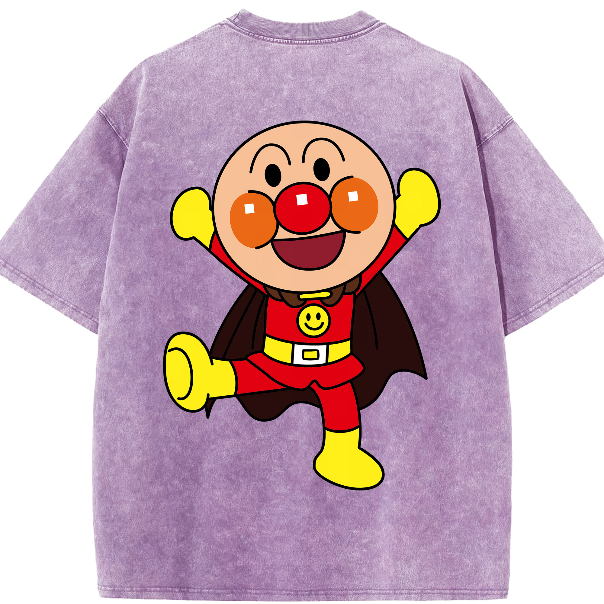 （画像用） アンパンマン Anpanman 綿100% ヴィンテージ風 半袖Tシャツ（背面プリント）