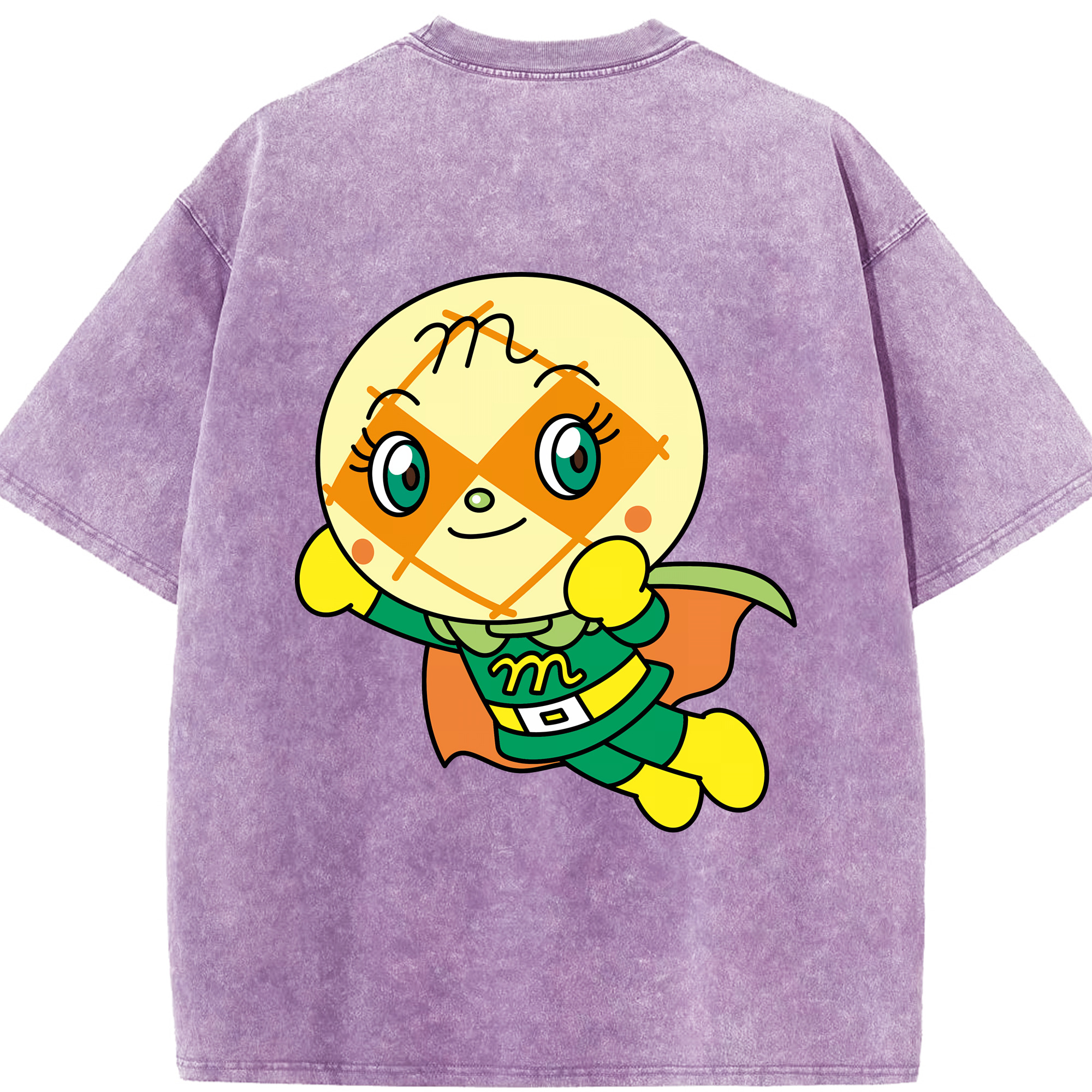 （画像用） アンパンマン Anpanman 綿100% ヴィンテージ風 半袖Tシャツ（背面プリント）