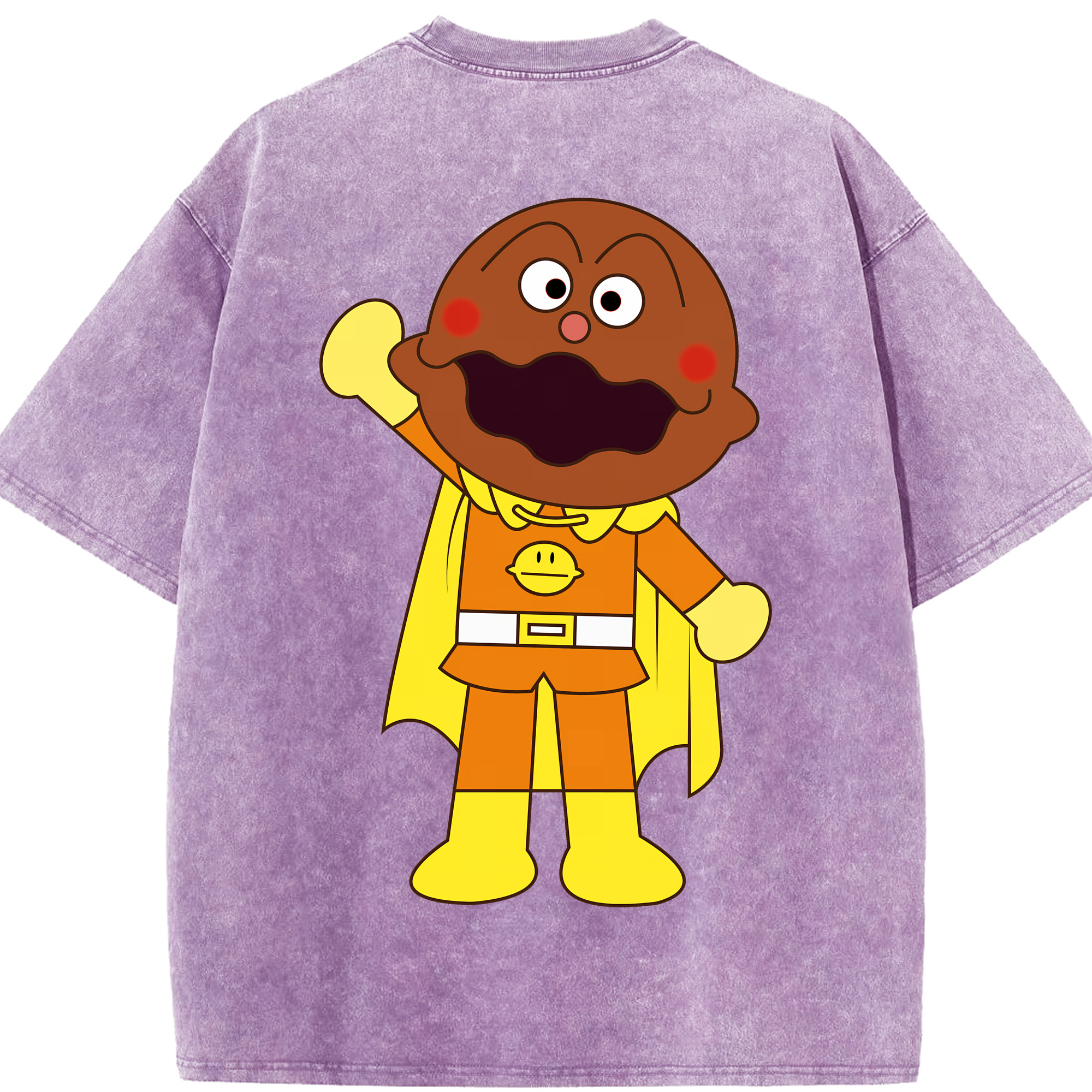 （画像用） アンパンマン Anpanman 綿100% ヴィンテージ風 半袖Tシャツ（背面プリント）