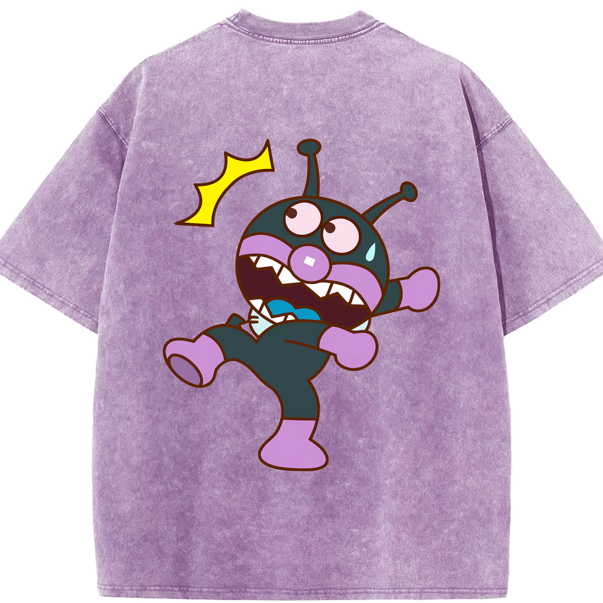 （画像用） アンパンマン Anpanman 綿100% ヴィンテージ風 半袖Tシャツ（背面プリント）