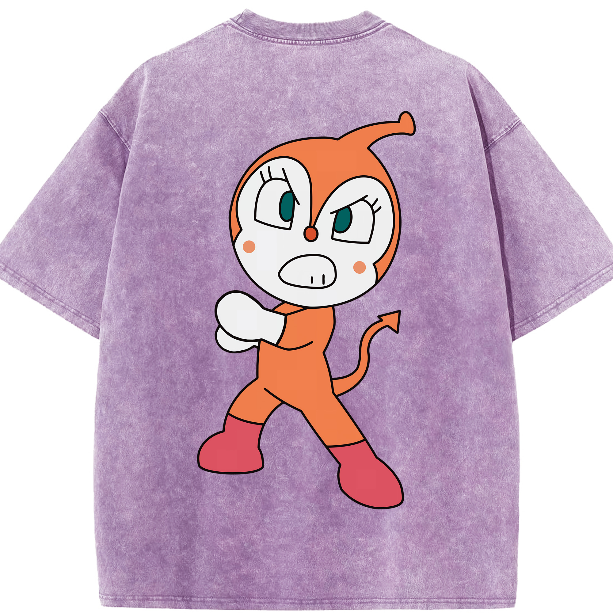 （画像用） アンパンマン Anpanman 綿100% ヴィンテージ風 半袖Tシャツ（背面プリント）