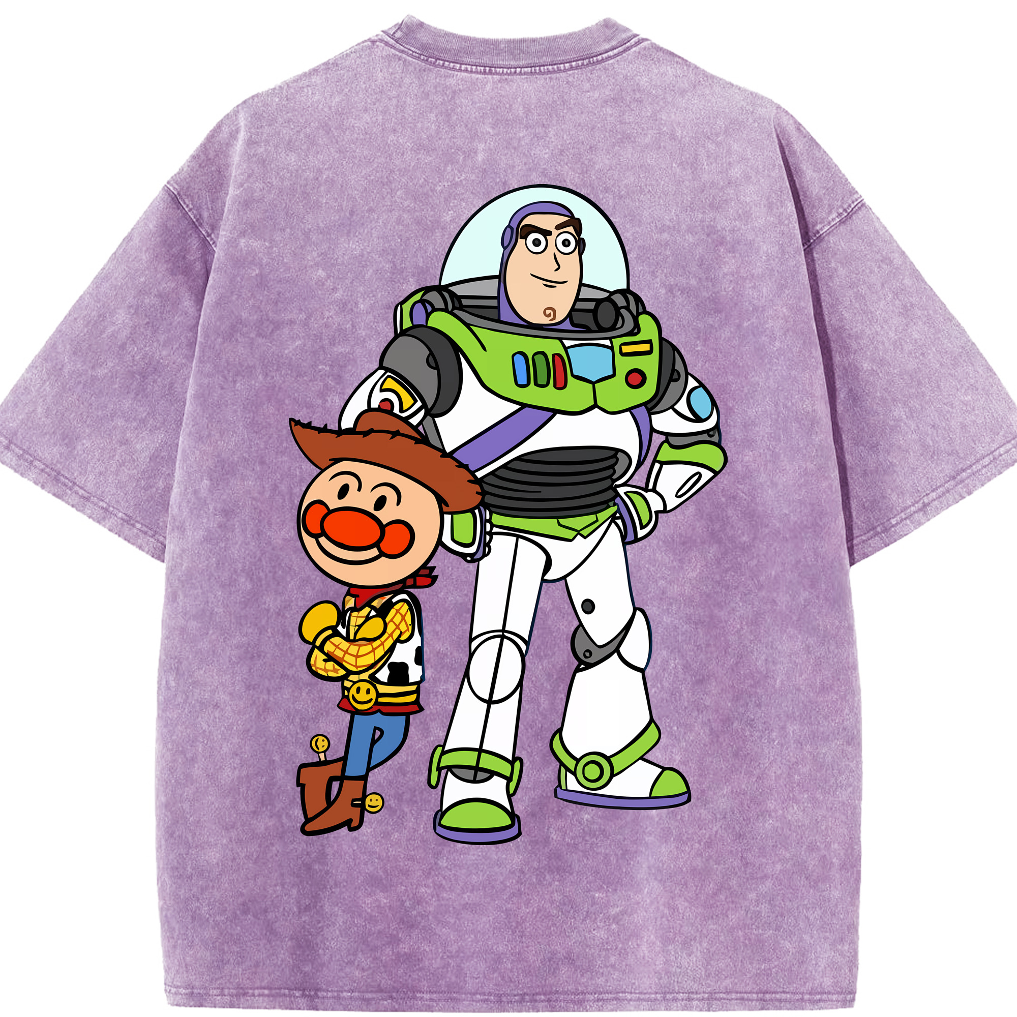 （画像用） アンパンマン Anpanman 綿100% ヴィンテージ風 半袖Tシャツ（背面プリント）