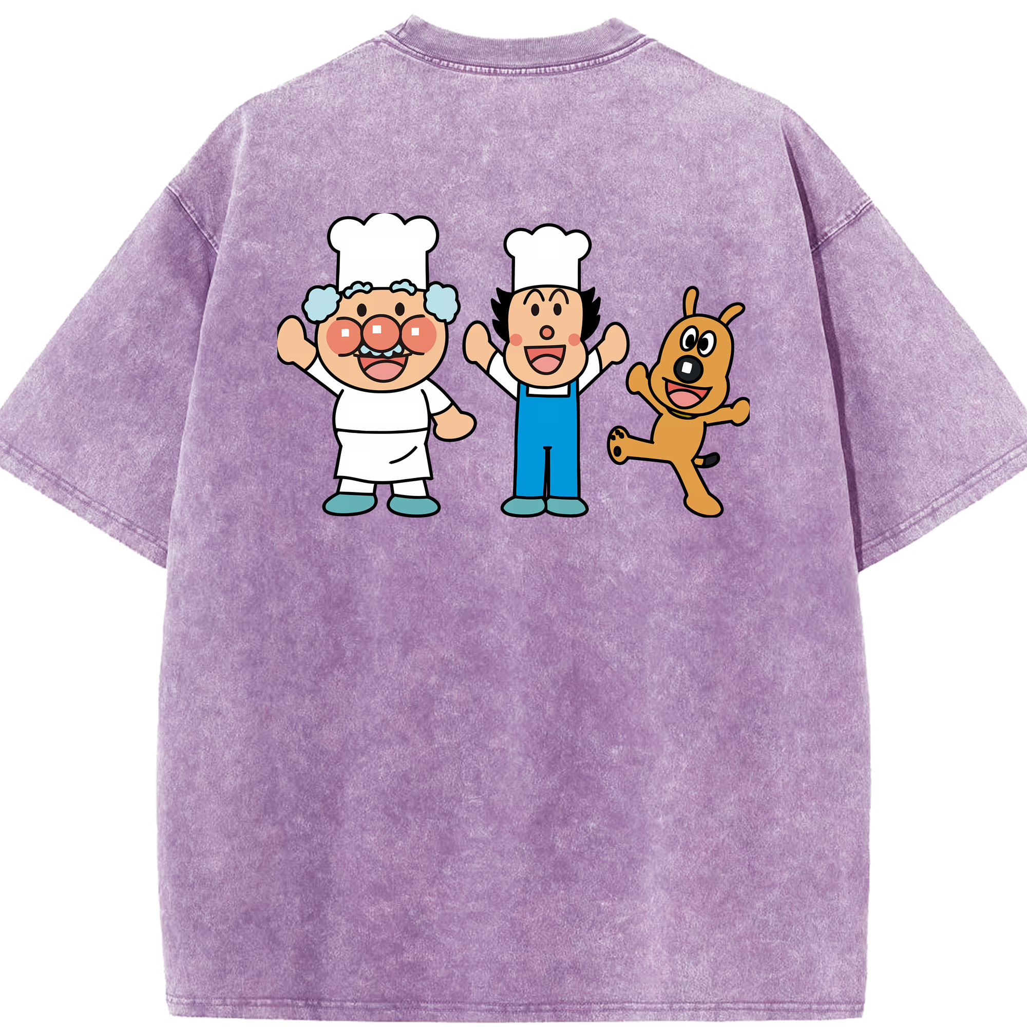（画像用） アンパンマン Anpanman 綿100% ヴィンテージ風 半袖Tシャツ（背面プリント）
