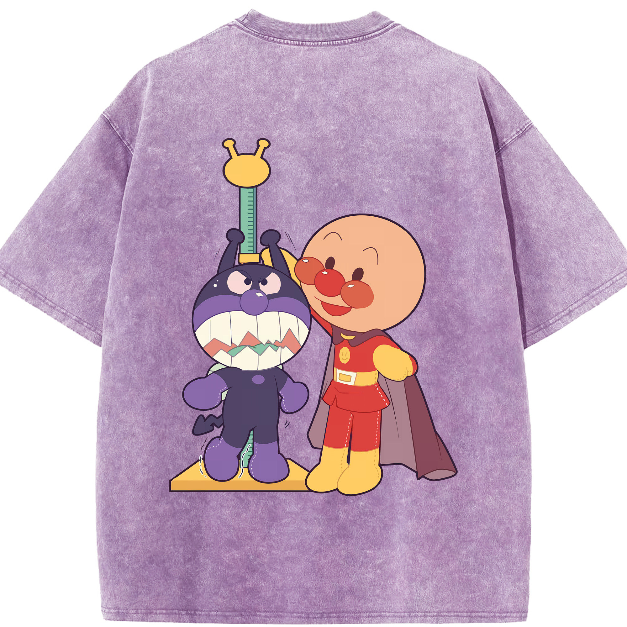 （画像用） アンパンマン Anpanman 綿100% ヴィンテージ風 半袖Tシャツ（背面プリント）