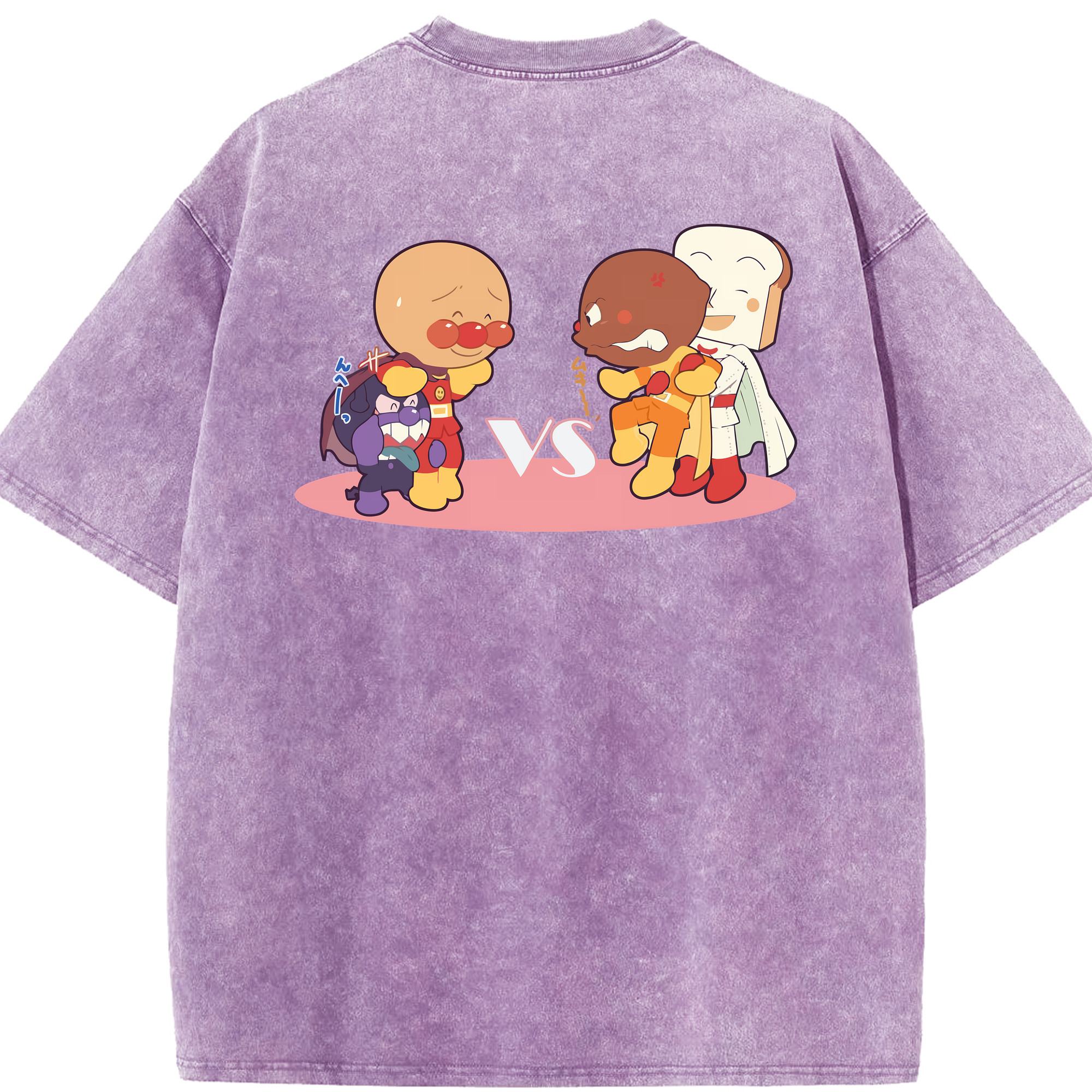 （画像用） アンパンマン Anpanman 綿100% ヴィンテージ風 半袖Tシャツ（背面プリント）