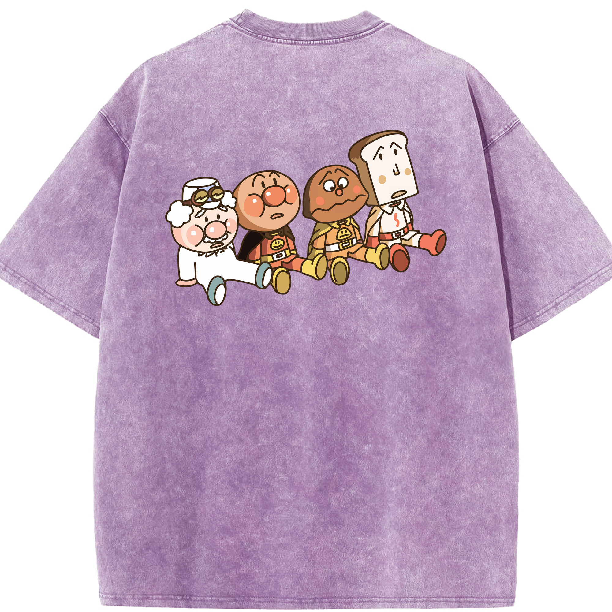 （画像用） アンパンマン Anpanman 綿100% ヴィンテージ風 半袖Tシャツ（背面プリント）