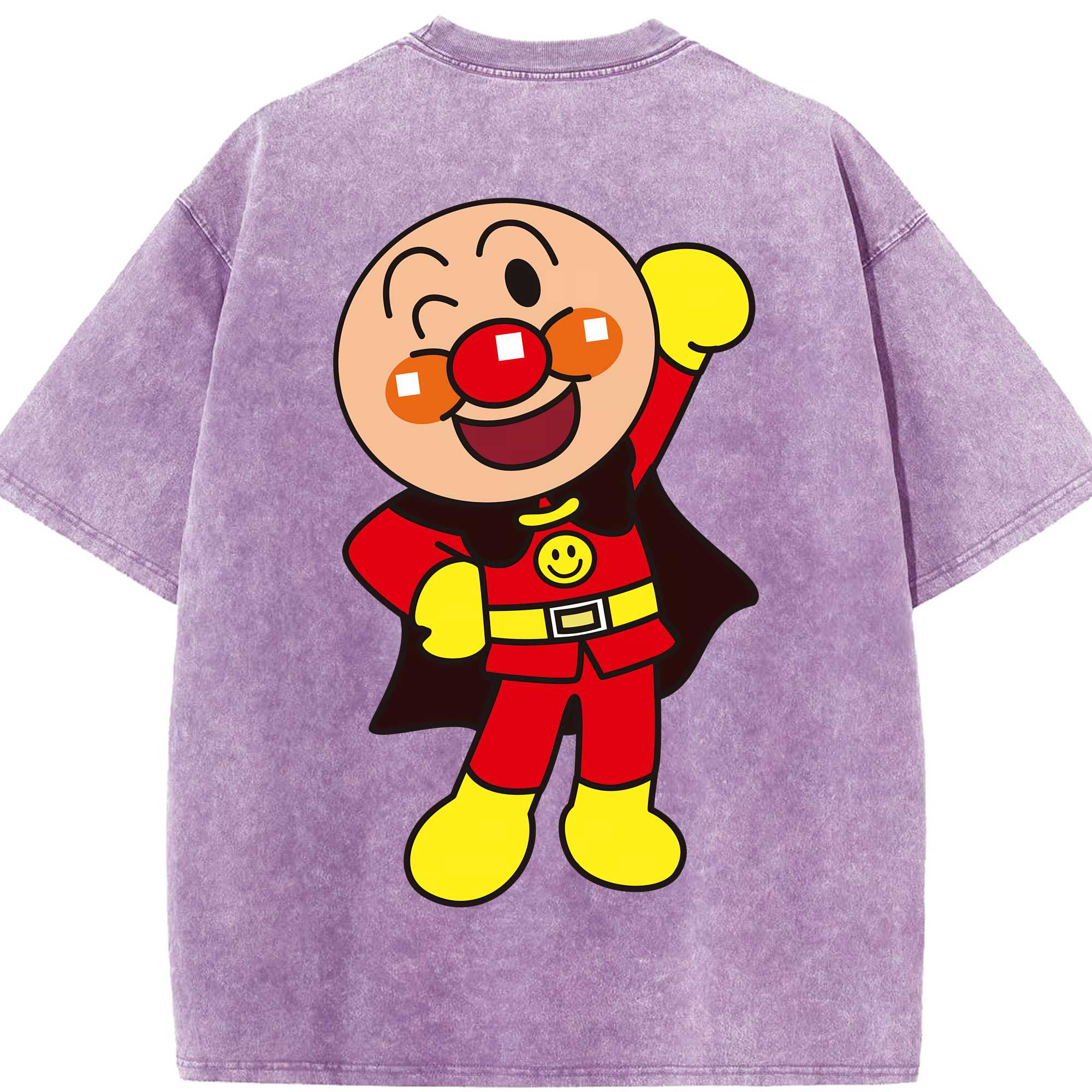 （画像用） アンパンマン Anpanman 綿100% ヴィンテージ風 半袖Tシャツ（背面プリント）