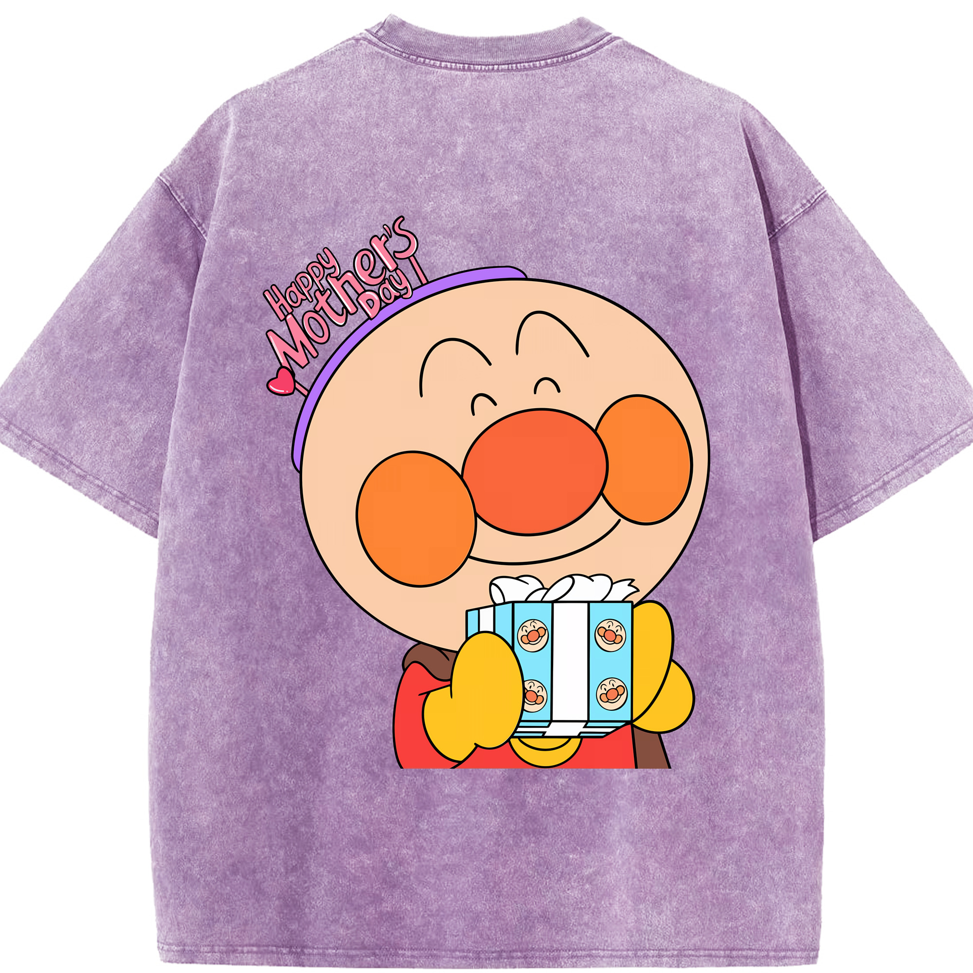 （画像用） アンパンマン Anpanman 綿100% ヴィンテージ風 半袖Tシャツ（背面プリント）