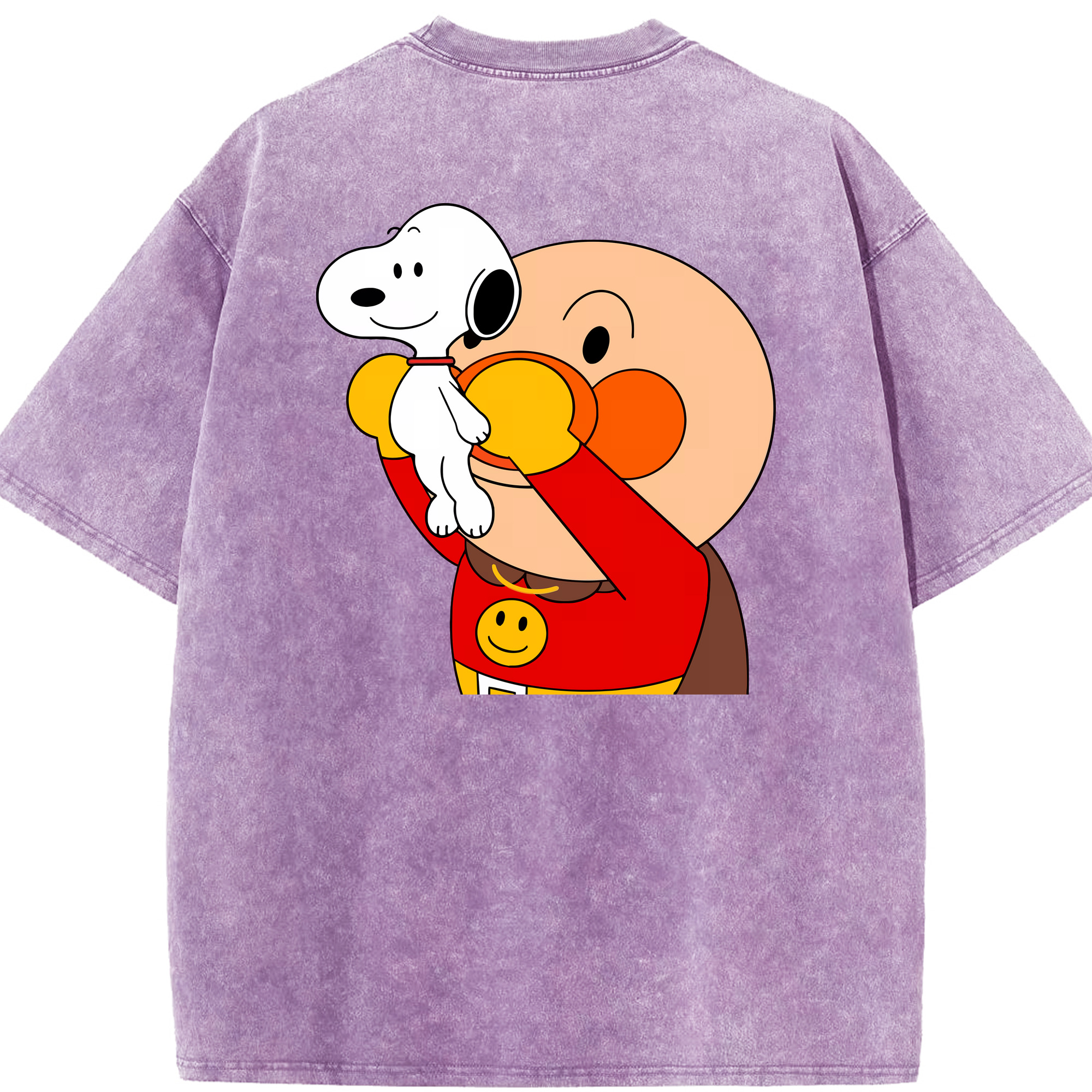 （画像用） アンパンマン Anpanman 綿100% ヴィンテージ風 半袖Tシャツ（背面プリント）