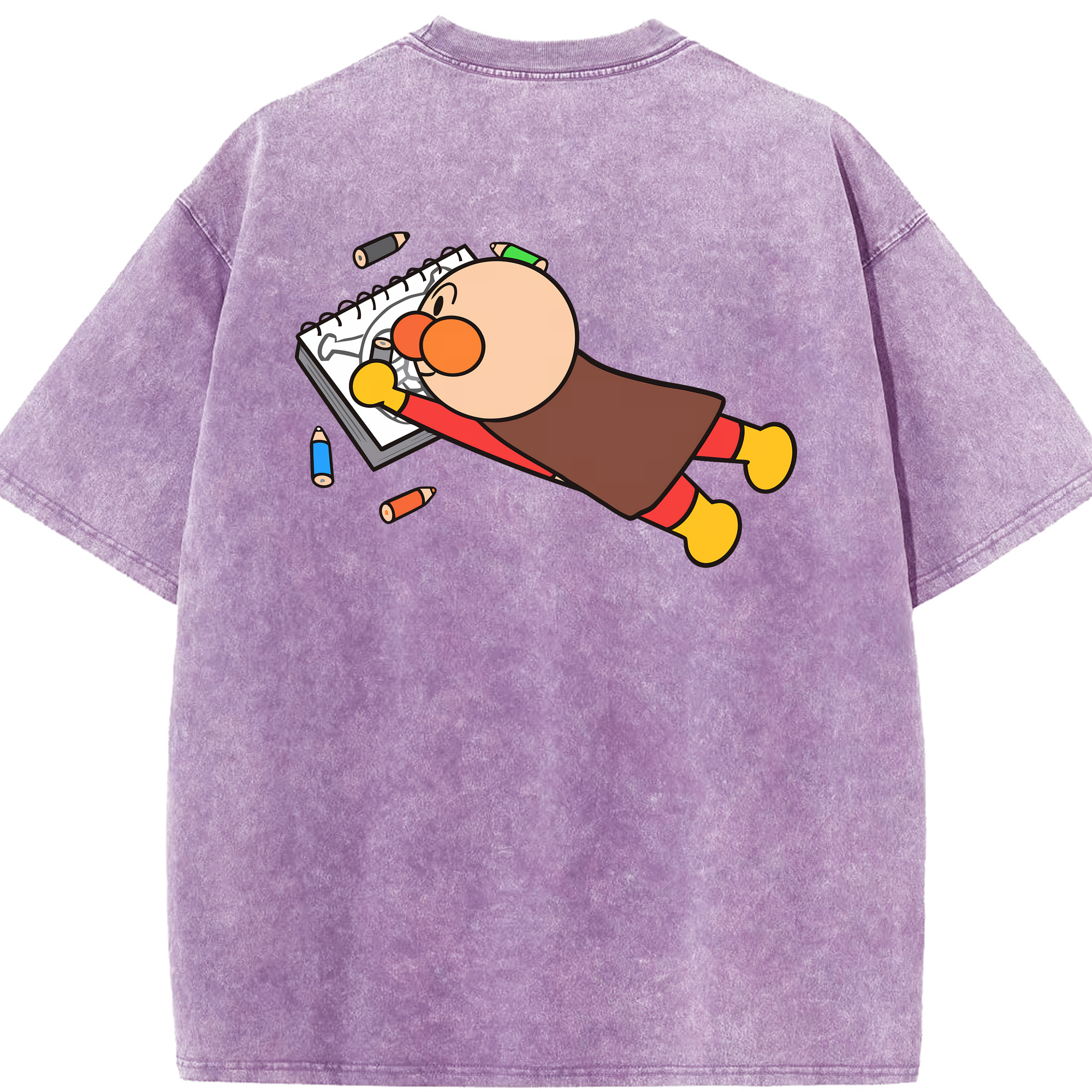 （画像用） アンパンマン Anpanman 綿100% ヴィンテージ風 半袖Tシャツ（背面プリント）