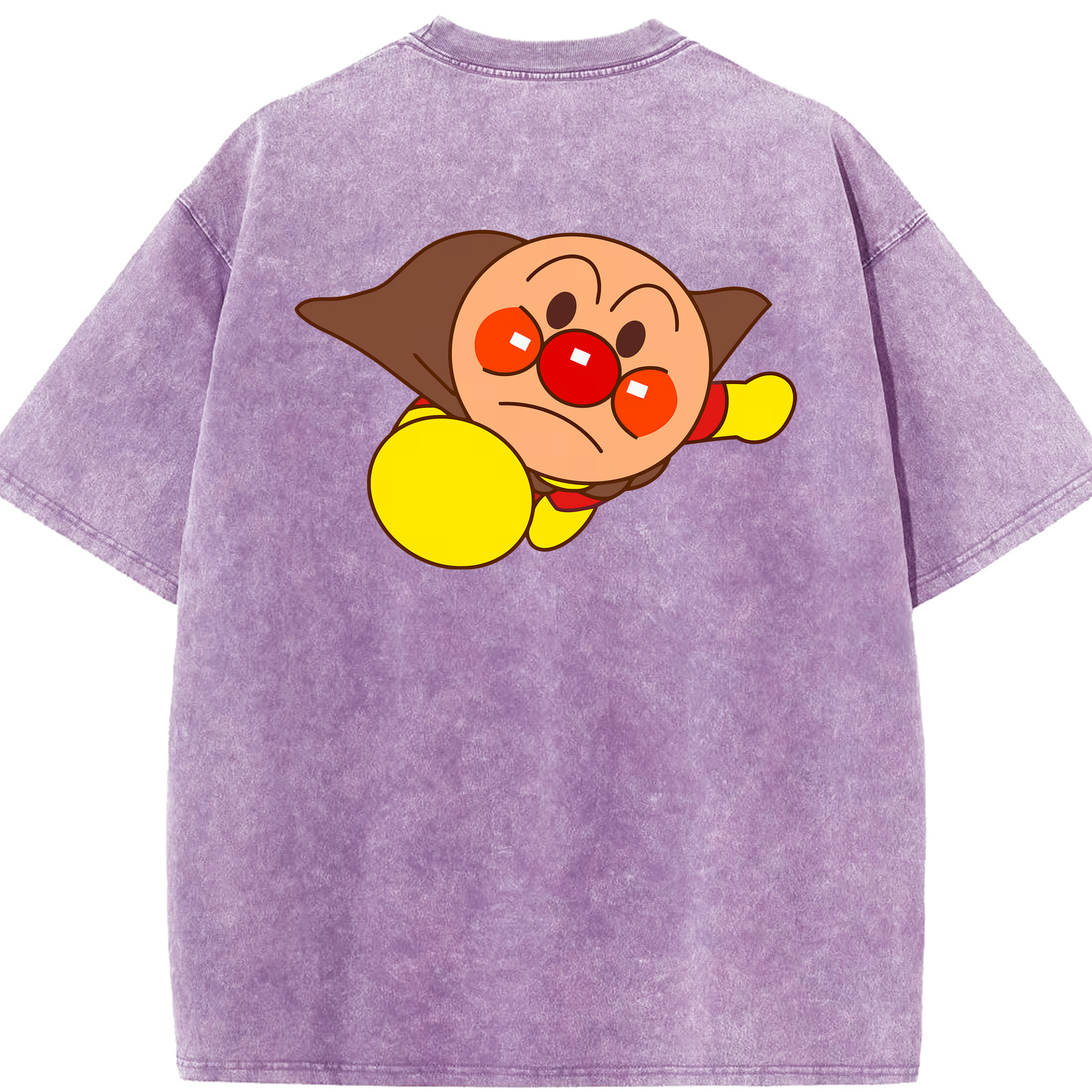 （画像用） アンパンマン Anpanman 綿100% ヴィンテージ風 半袖Tシャツ（背面プリント）