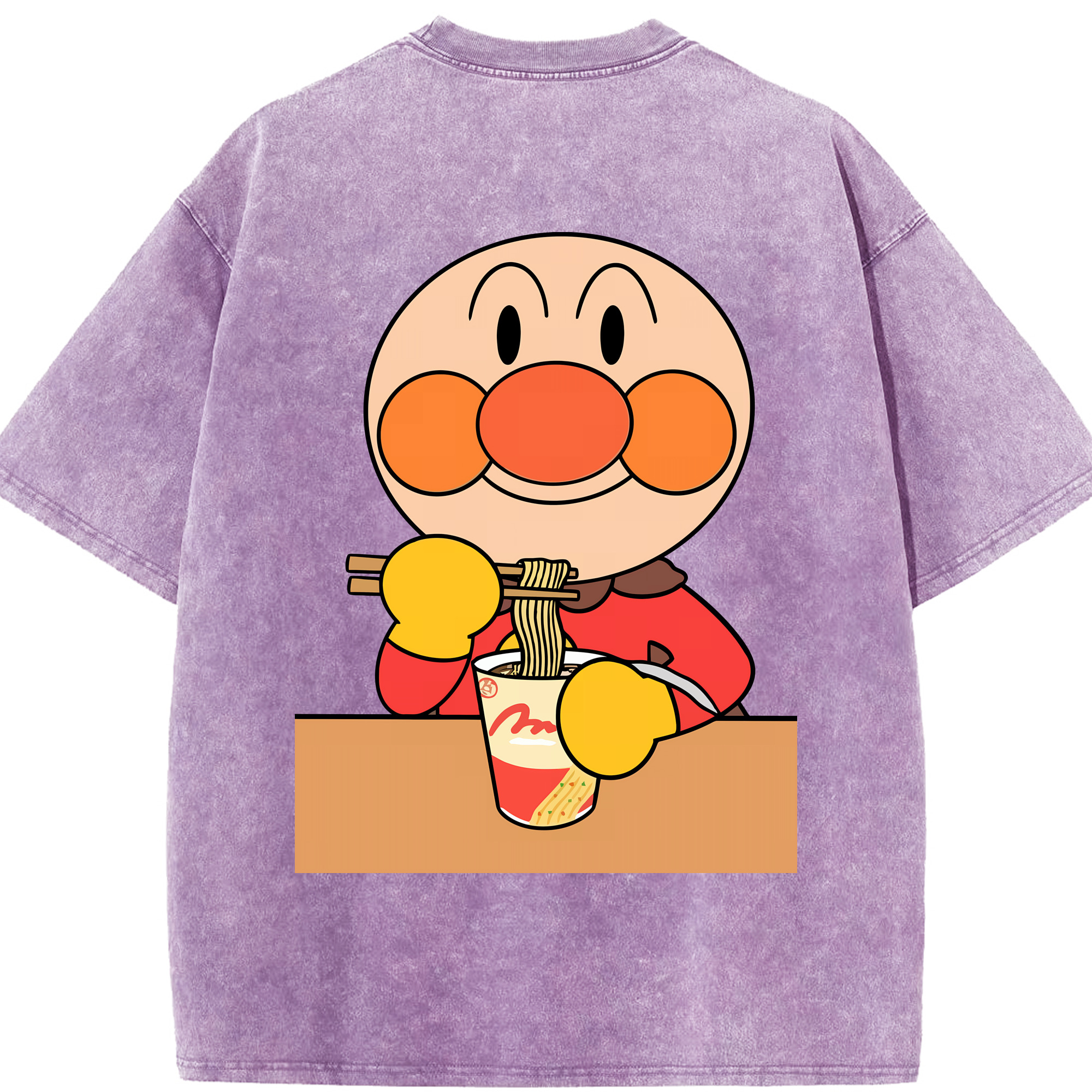 （画像用） アンパンマン Anpanman 綿100% ヴィンテージ風 半袖Tシャツ（背面プリント）