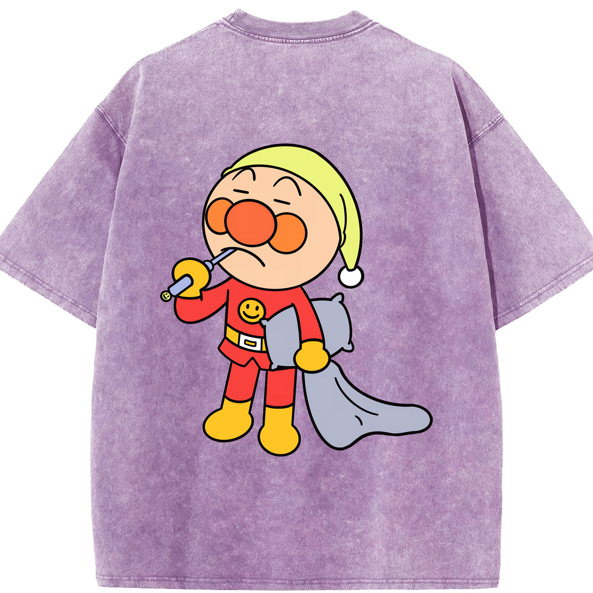 （画像用） アンパンマン Anpanman 綿100% ヴィンテージ風 半袖Tシャツ（背面プリント）