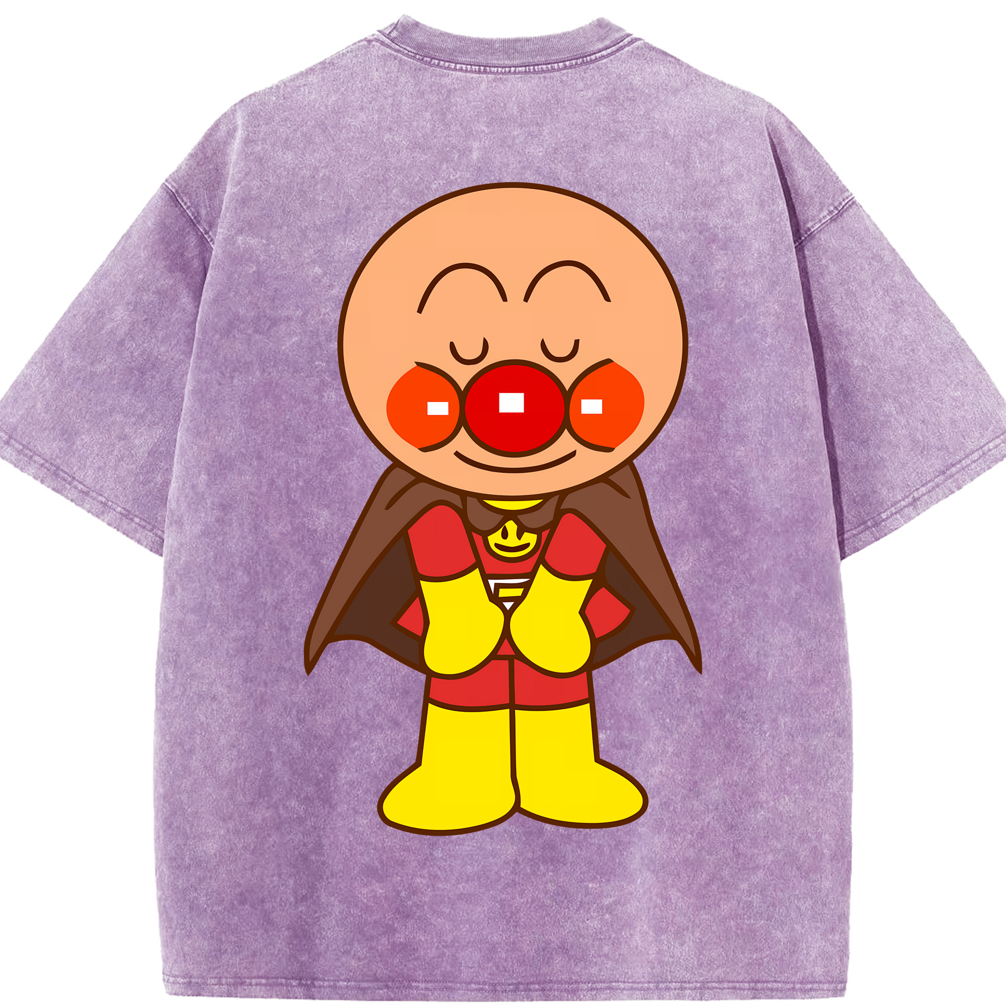 （画像用） アンパンマン Anpanman 綿100% ヴィンテージ風 半袖Tシャツ（背面プリント）
