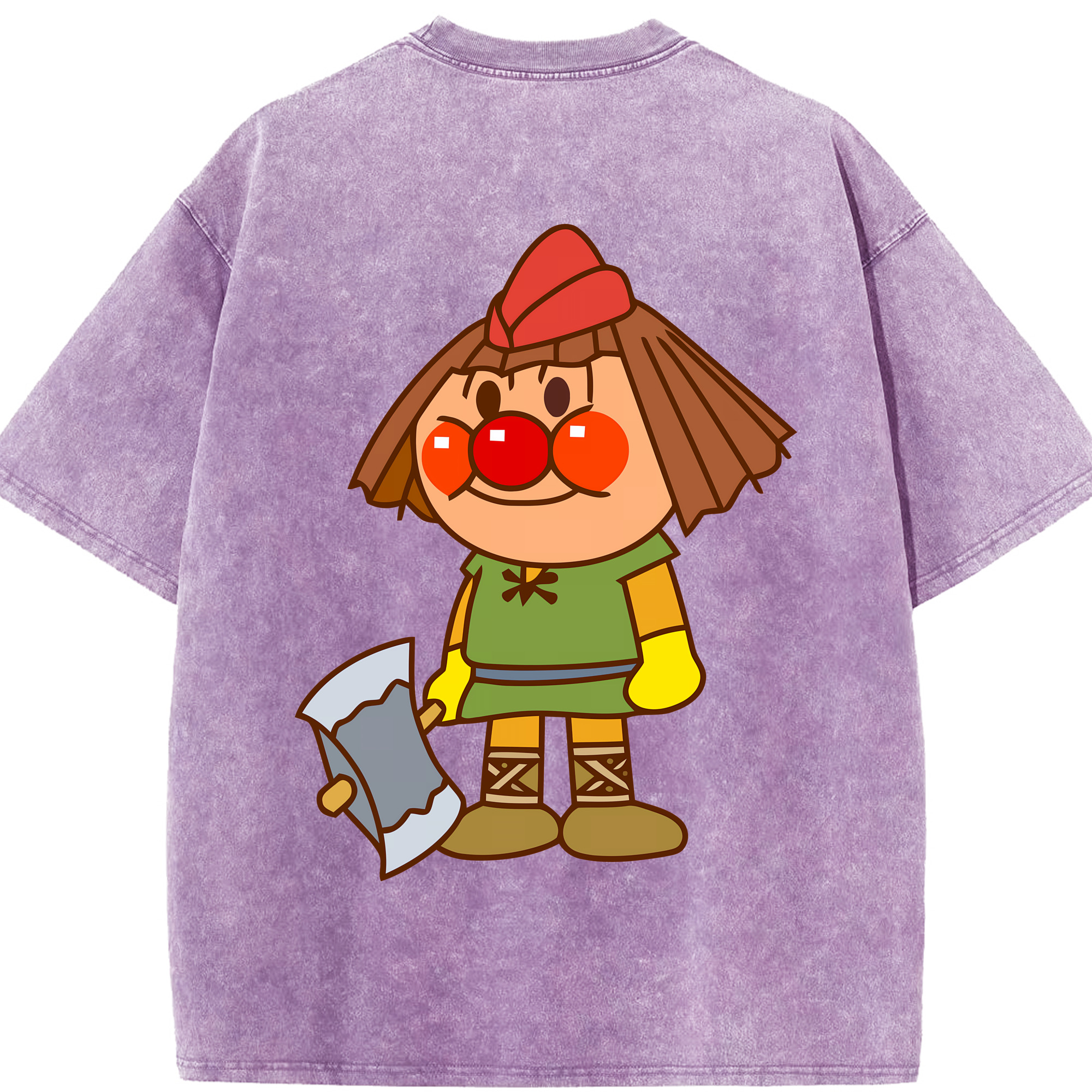 （画像用） アンパンマン Anpanman 綿100% ヴィンテージ風 半袖Tシャツ（背面プリント）