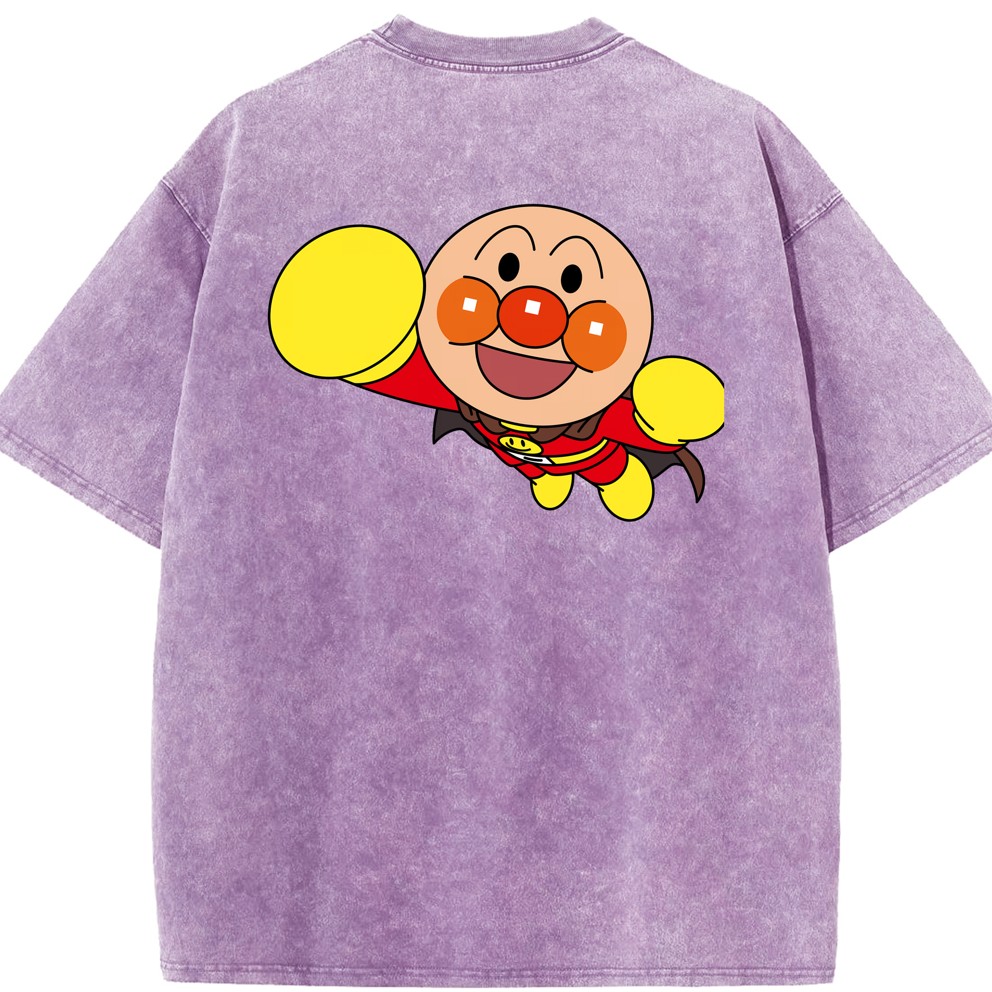 （画像用） アンパンマン Anpanman 綿100% ヴィンテージ風 半袖Tシャツ（背面プリント）