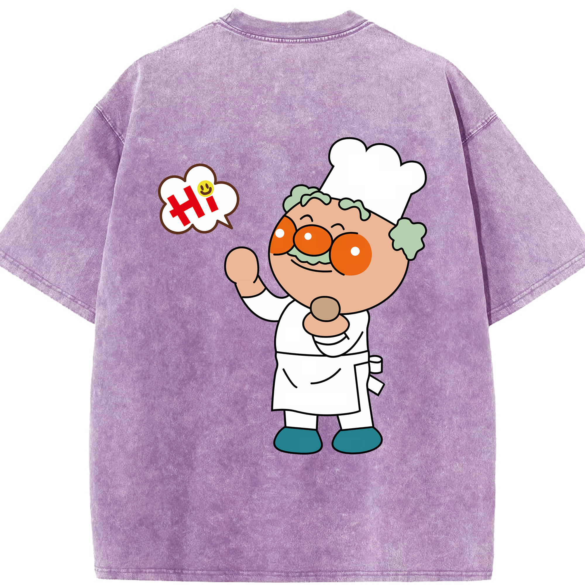 （画像用） アンパンマン Anpanman 綿100% ヴィンテージ風 半袖Tシャツ（背面プリント）