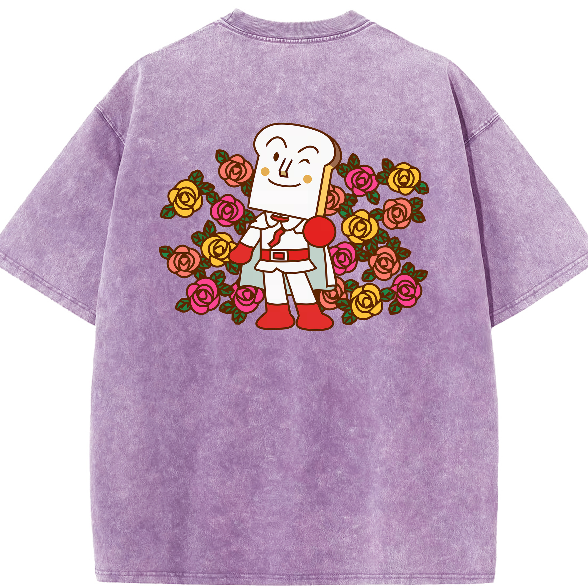 （画像用） アンパンマン Anpanman 綿100% ヴィンテージ風 半袖Tシャツ（背面プリント）