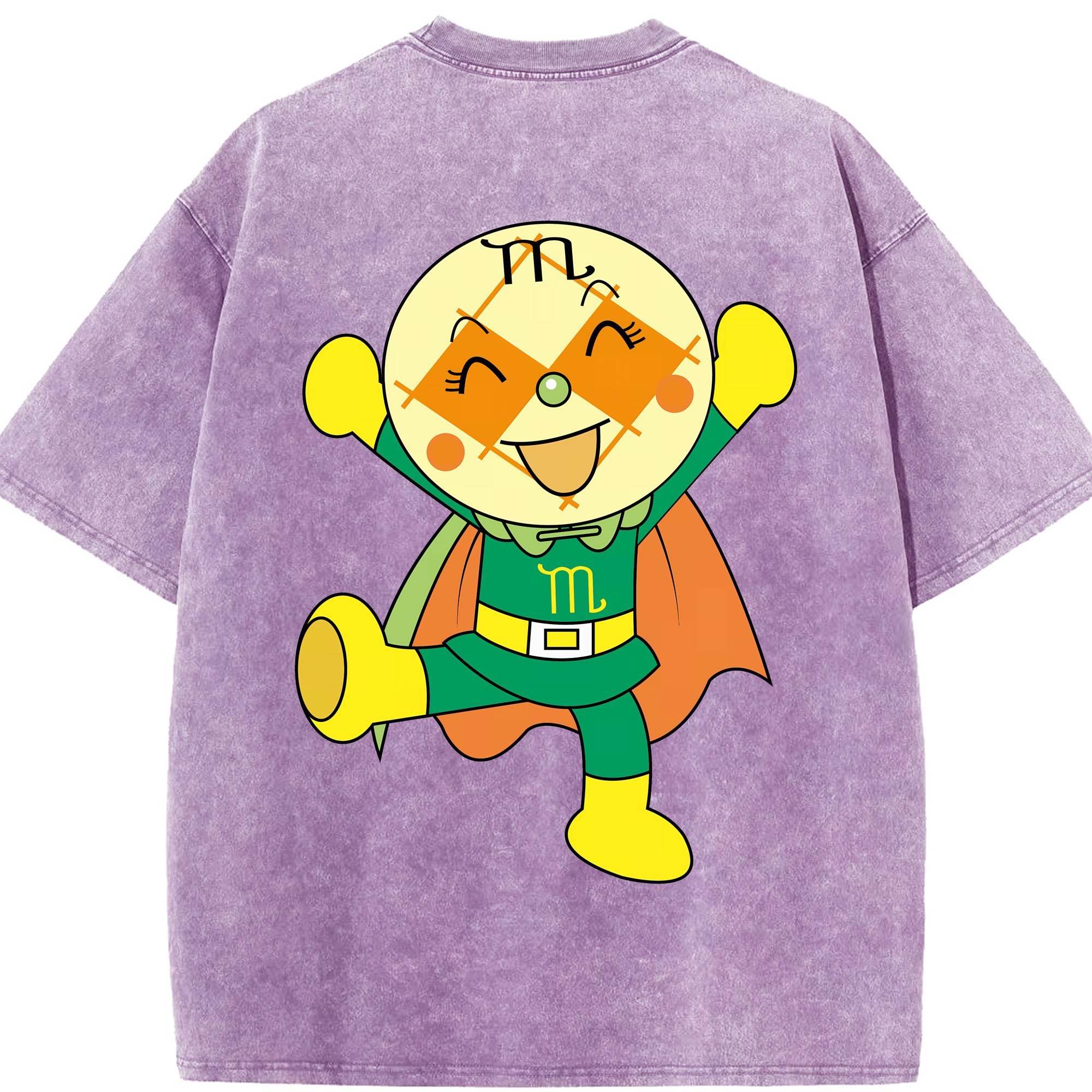 （画像用） アンパンマン Anpanman 綿100% ヴィンテージ風 半袖Tシャツ（背面プリント）