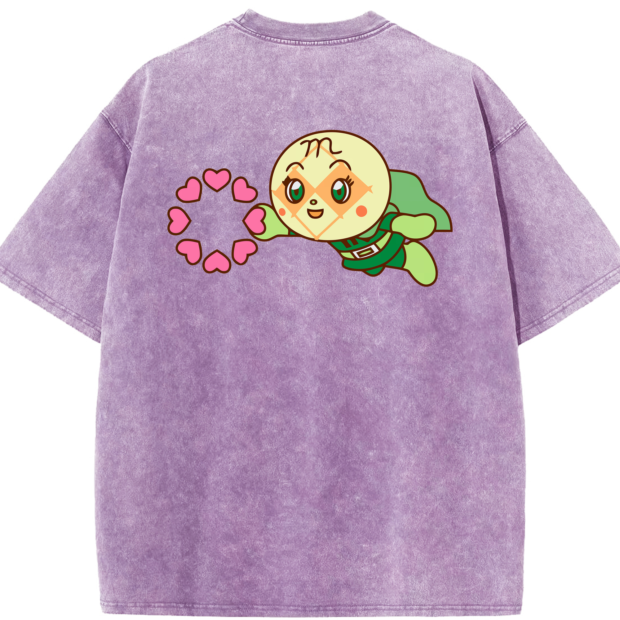 （画像用） アンパンマン Anpanman 綿100% ヴィンテージ風 半袖Tシャツ（背面プリント）