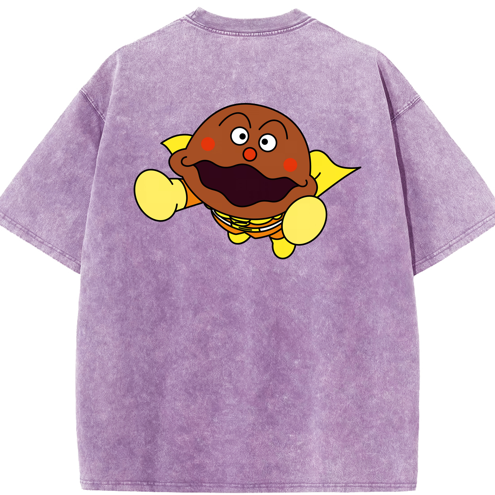 （画像用） アンパンマン Anpanman 綿100% ヴィンテージ風 半袖Tシャツ（背面プリント）