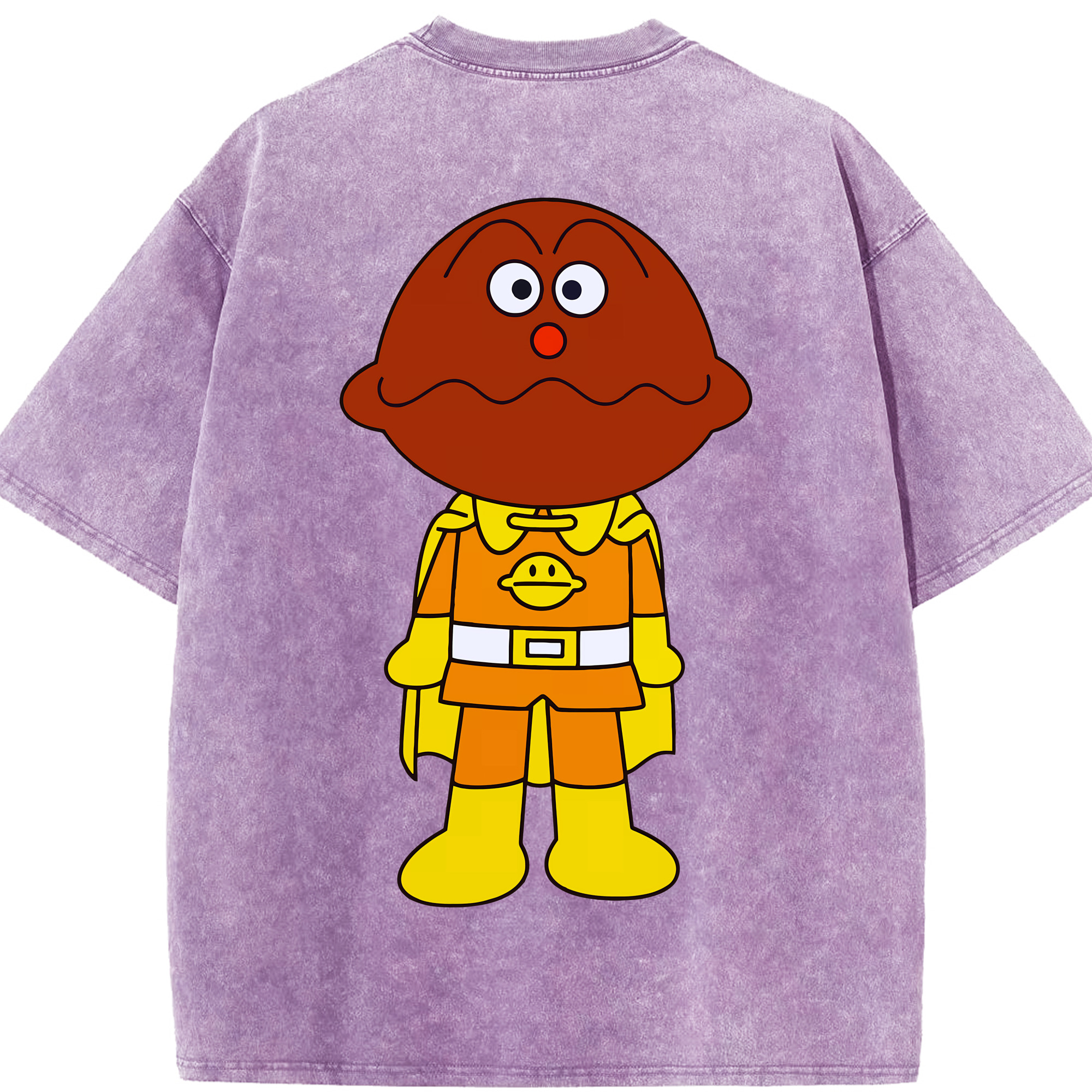 （画像用） アンパンマン Anpanman 綿100% ヴィンテージ風 半袖Tシャツ（背面プリント）