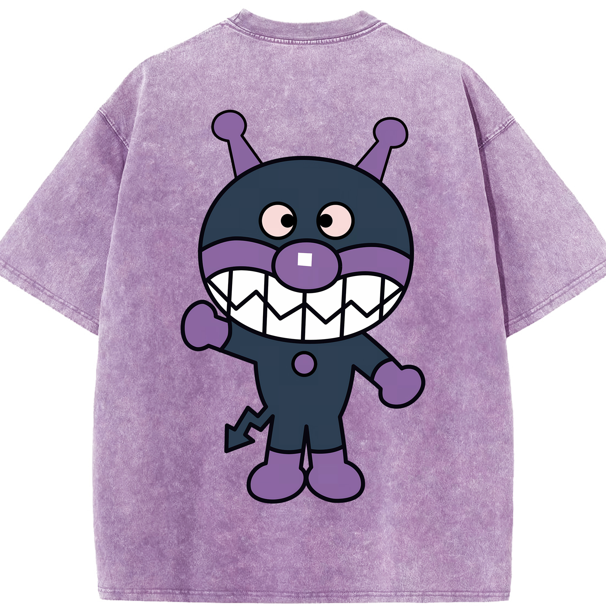 （画像用） アンパンマン Anpanman 綿100% ヴィンテージ風 半袖Tシャツ（背面プリント）