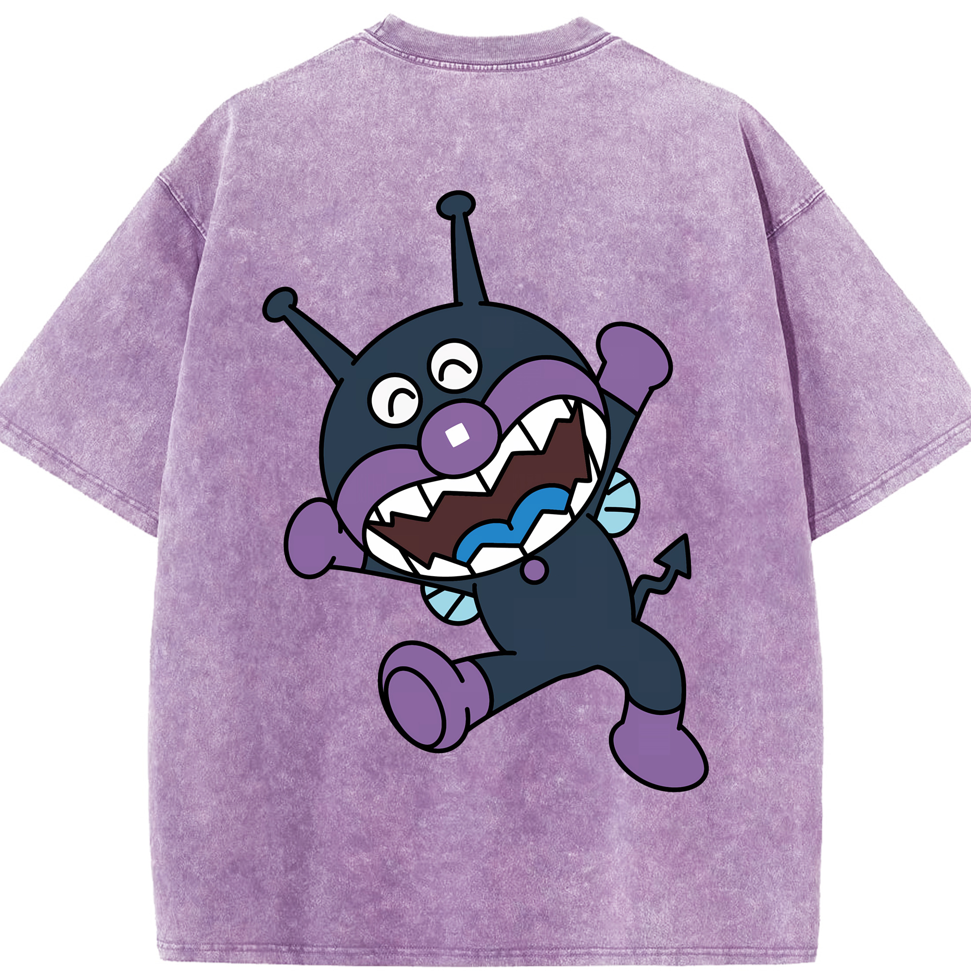 （画像用） アンパンマン Anpanman 綿100% ヴィンテージ風 半袖Tシャツ（背面プリント）