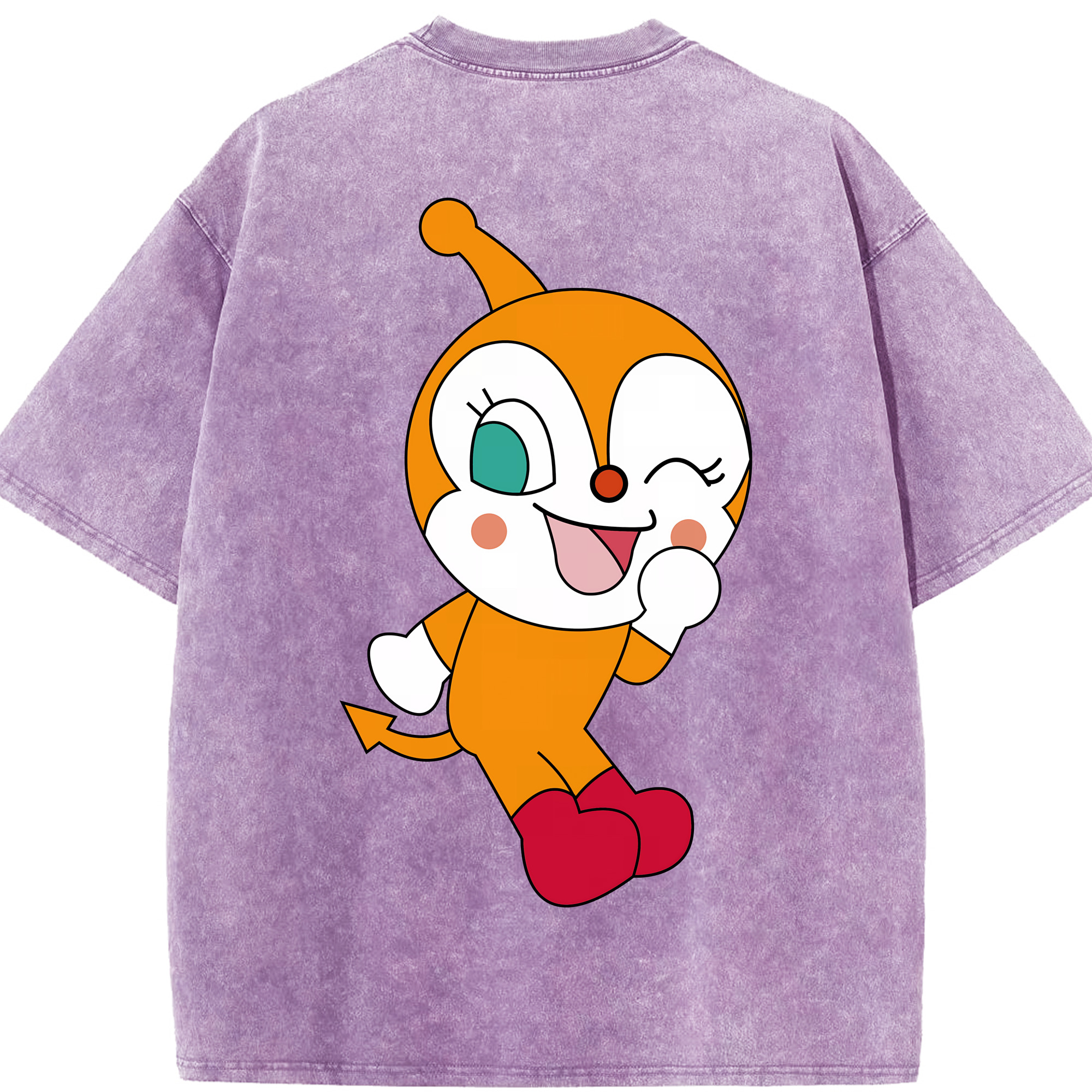 （画像用） アンパンマン Anpanman 綿100% ヴィンテージ風 半袖Tシャツ（背面プリント）