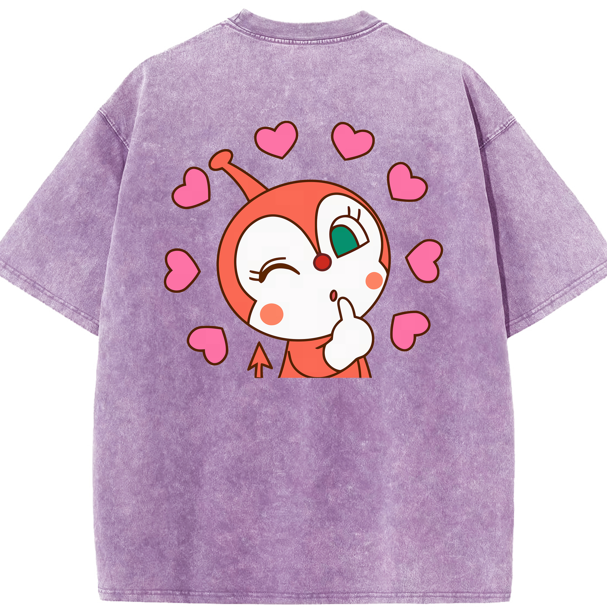 （画像用） アンパンマン Anpanman 綿100% ヴィンテージ風 半袖Tシャツ（背面プリント）