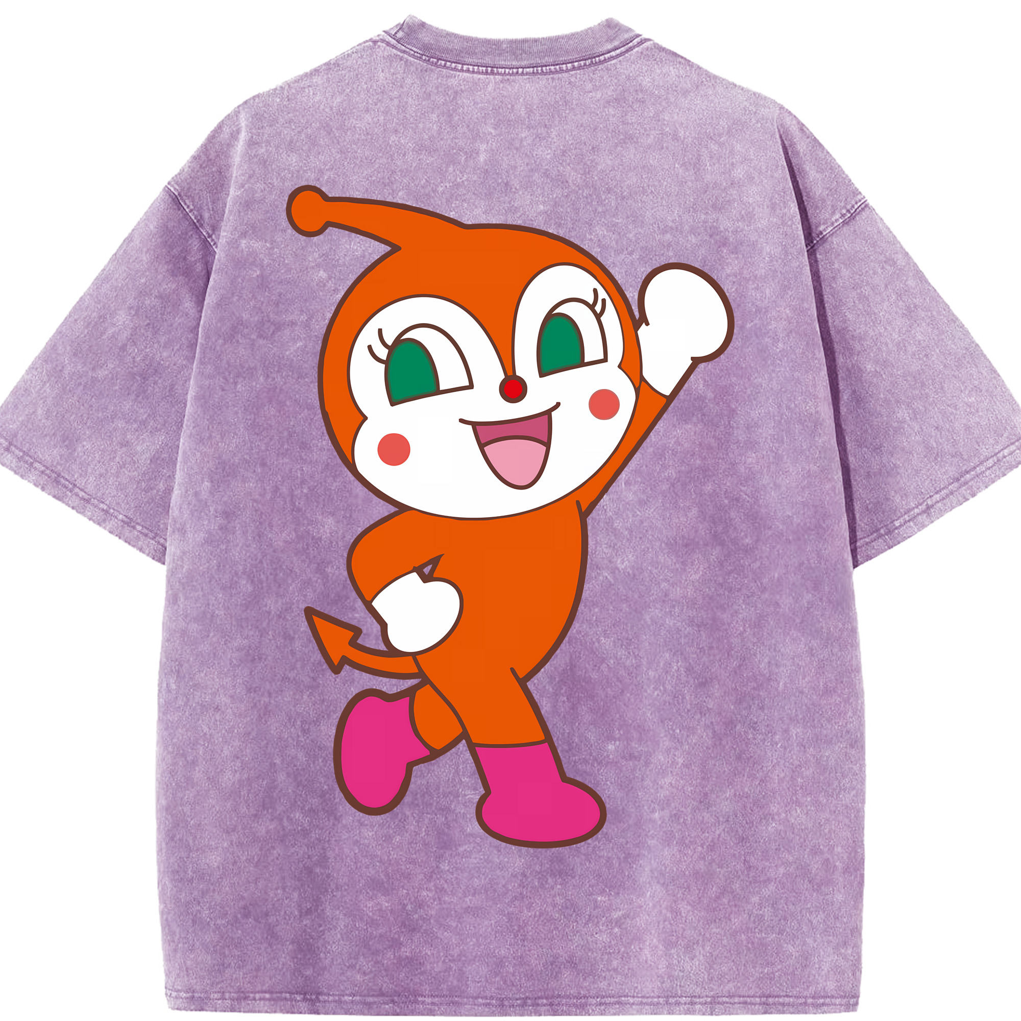 （画像用） アンパンマン Anpanman 綿100% ヴィンテージ風 半袖Tシャツ（背面プリント）
