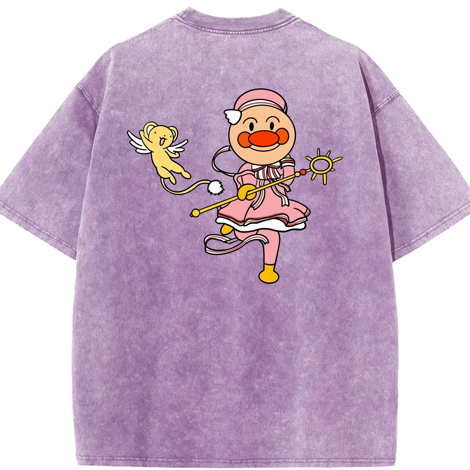 （画像用） アンパンマン Anpanman 綿100% ヴィンテージ風 半袖Tシャツ（背面プリント）