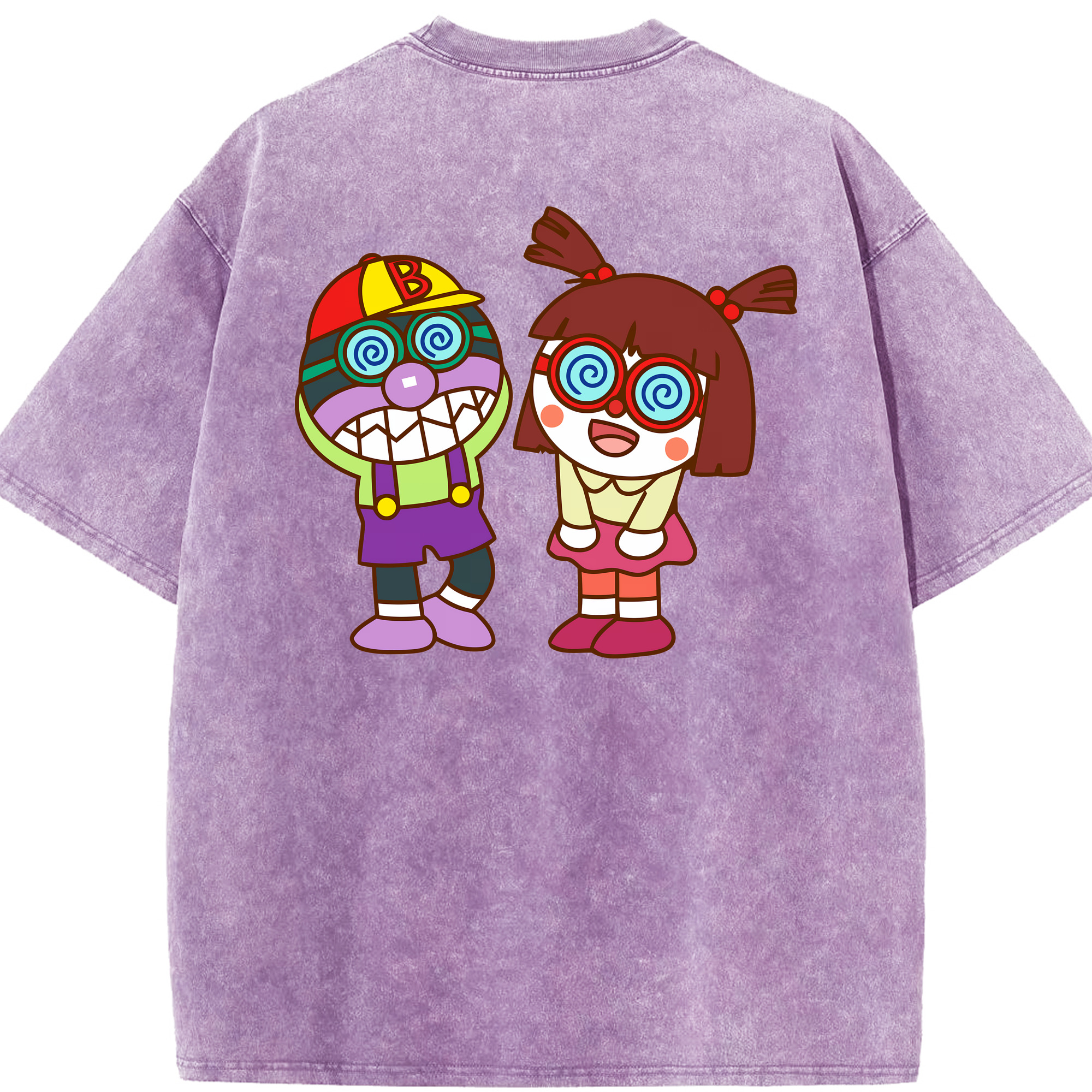 （画像用） アンパンマン Anpanman 綿100% ヴィンテージ風 半袖Tシャツ（背面プリント）