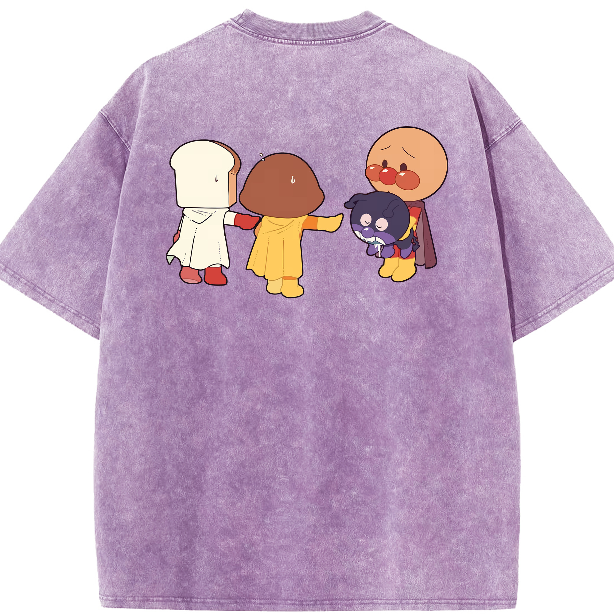 （画像用） アンパンマン Anpanman 綿100% ヴィンテージ風 半袖Tシャツ（背面プリント）