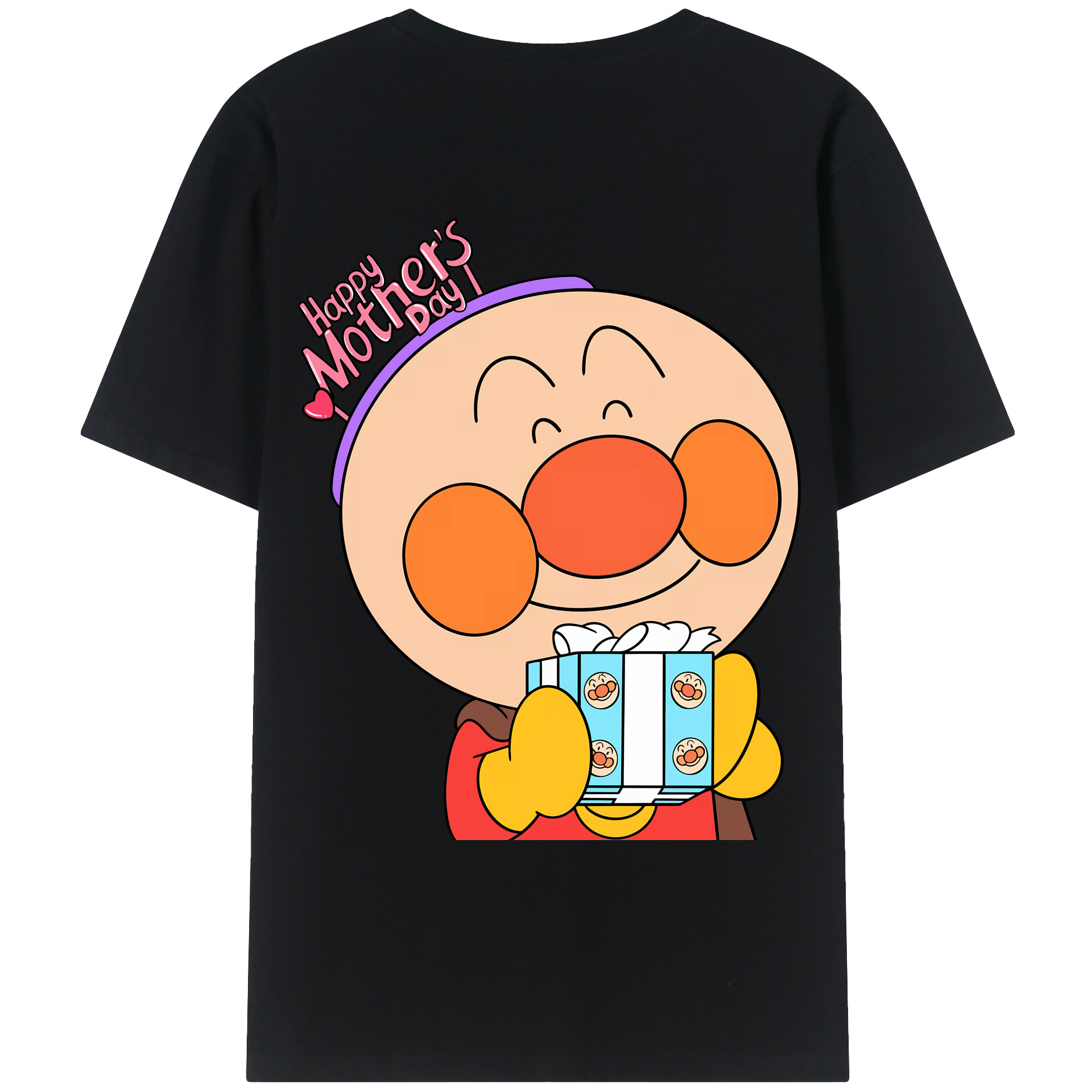 （画像用） アンパンマン Anpanman 綿100％ メンズ半袖Tシャツ（バックプリント） 通気性