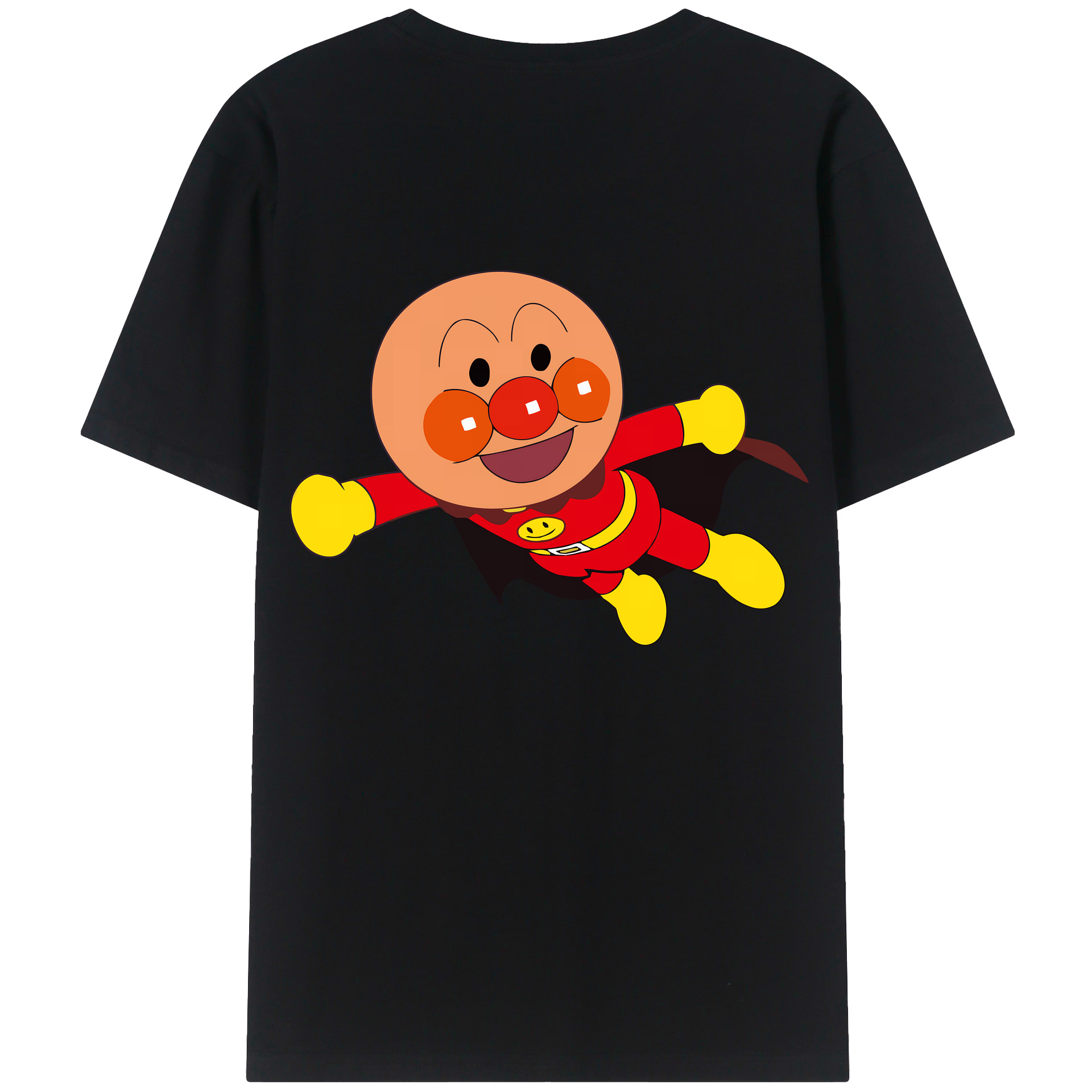 （画像用） アンパンマン Anpanman 綿100％ メンズ半袖Tシャツ（バックプリント） 通気性