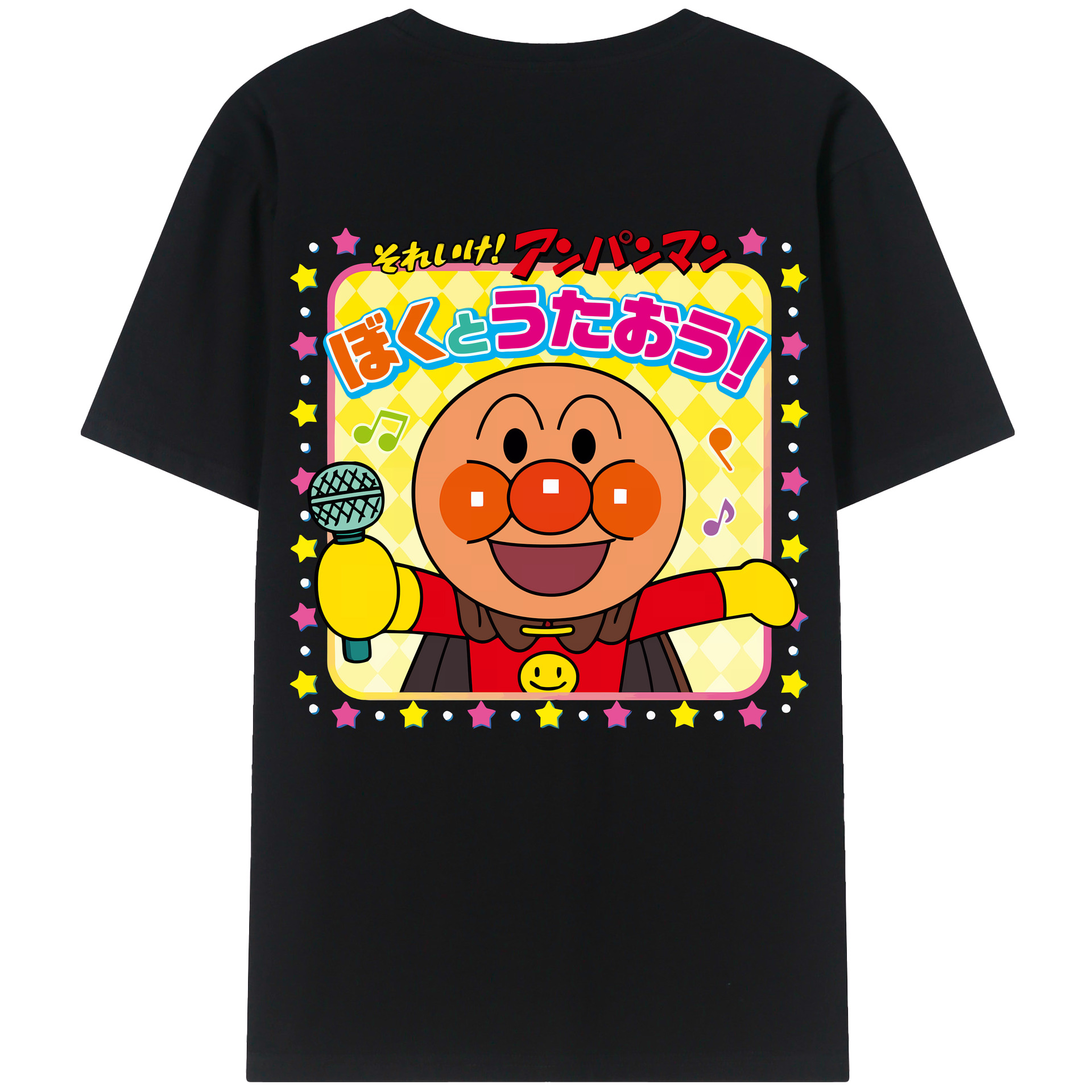 （画像用） アンパンマン Anpanman 綿100％ メンズ半袖Tシャツ（バックプリント） 通気性