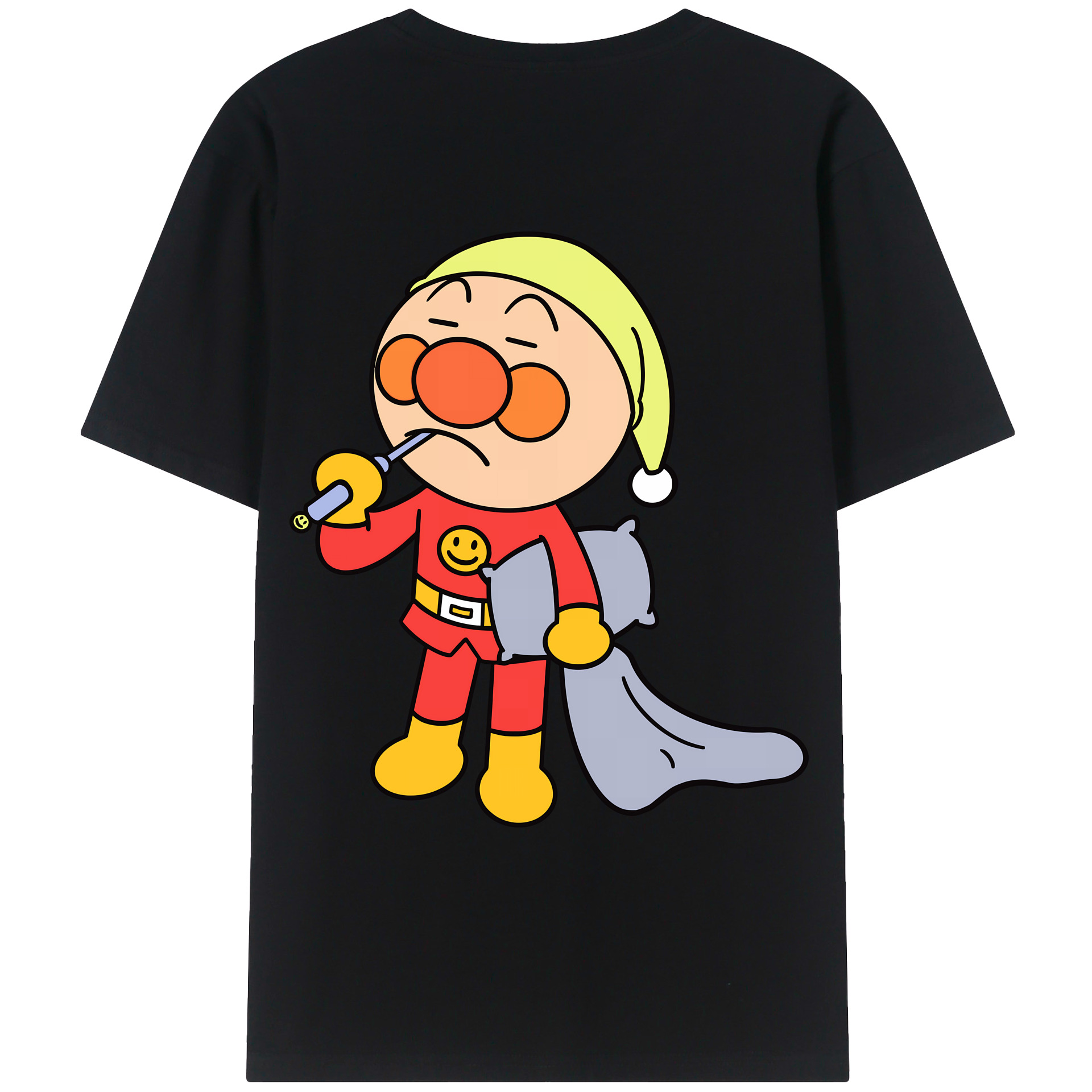 （画像用） アンパンマン Anpanman 綿100％ メンズ半袖Tシャツ（バックプリント） 通気性