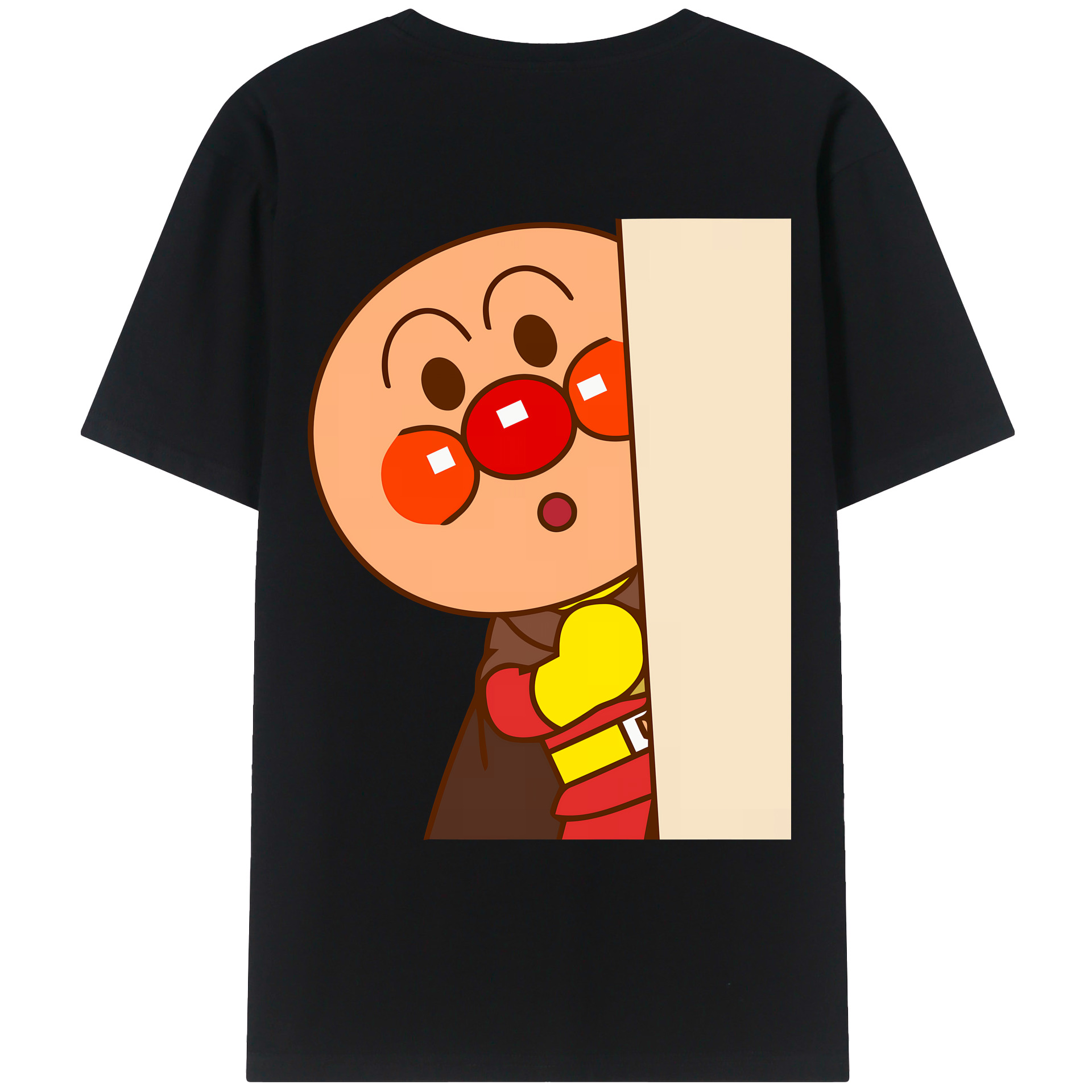 （画像用） アンパンマン Anpanman 綿100％ メンズ半袖Tシャツ（バックプリント） 通気性