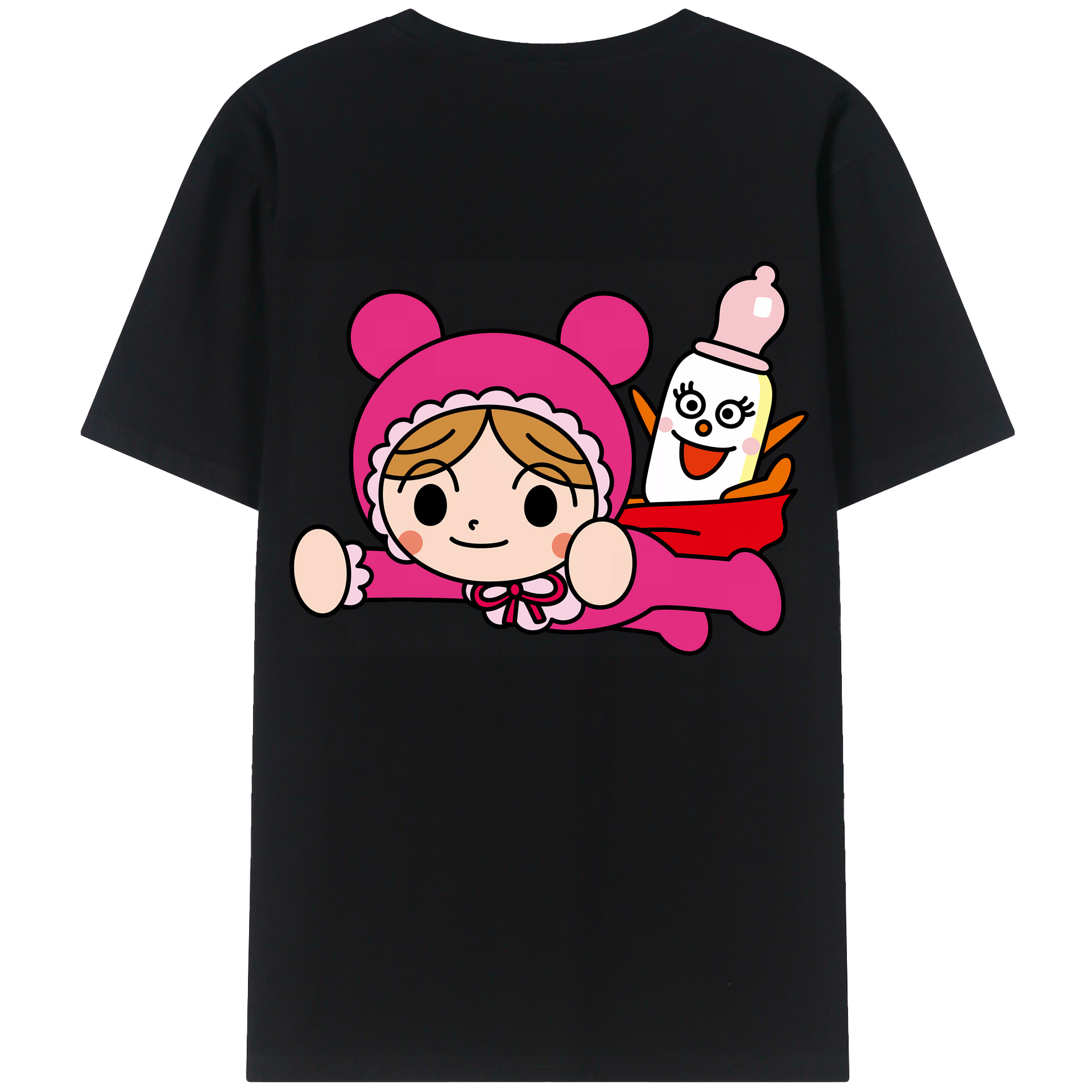 （画像用） アンパンマン Anpanman 綿100％ メンズ半袖Tシャツ（バックプリント） 通気性