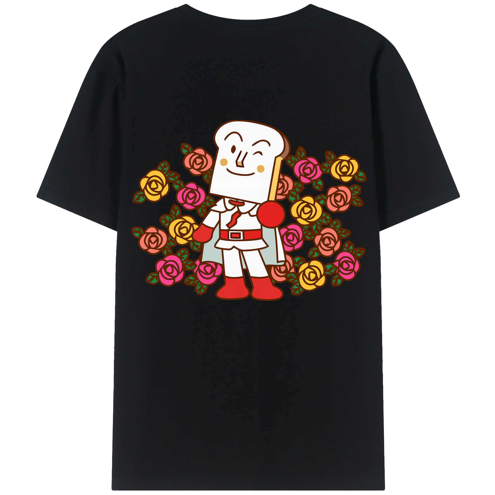 （画像用） アンパンマン Anpanman 綿100％ メンズ半袖Tシャツ（バックプリント） 通気性