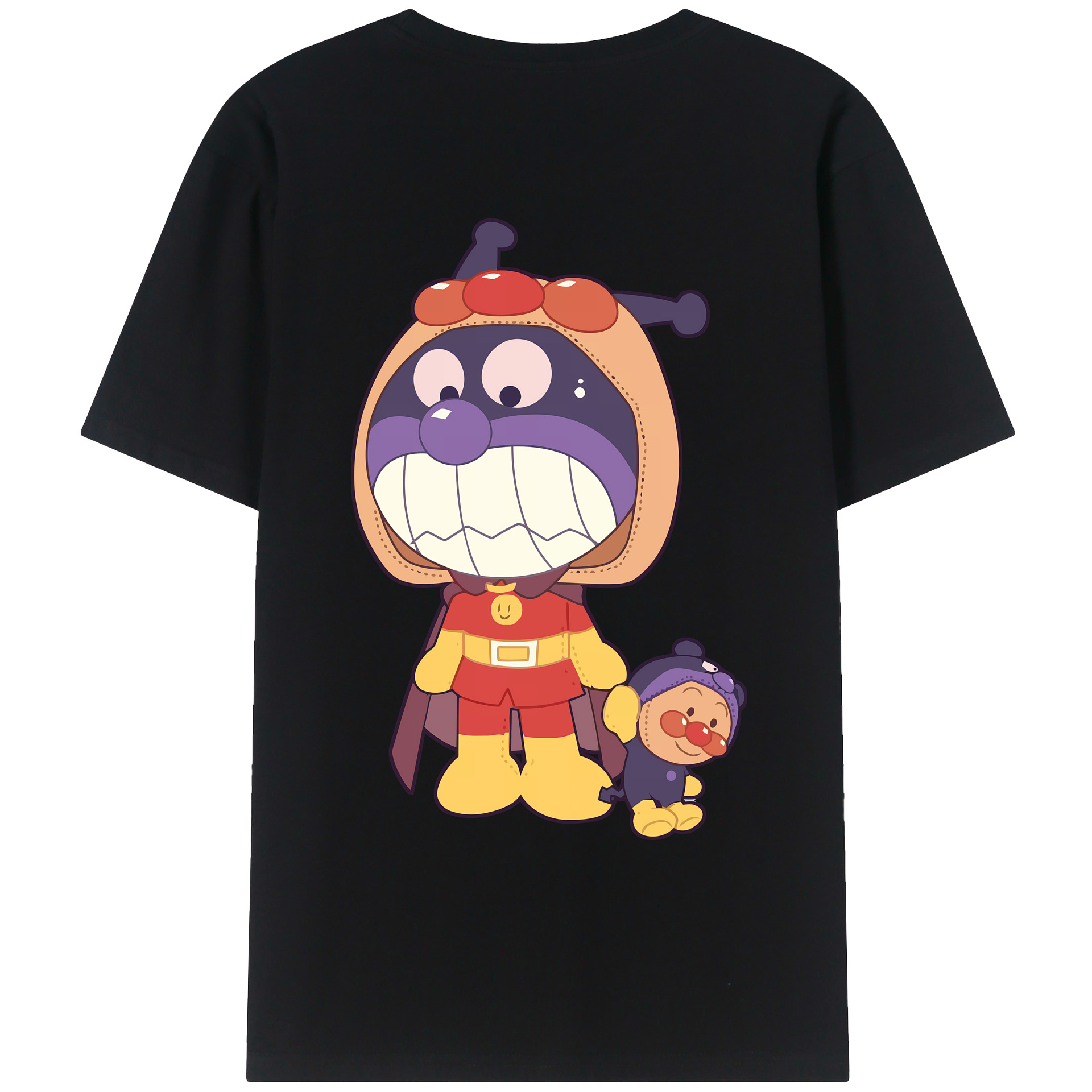 （画像用） アンパンマン Anpanman 綿100％ メンズ半袖Tシャツ（バックプリント） 通気性