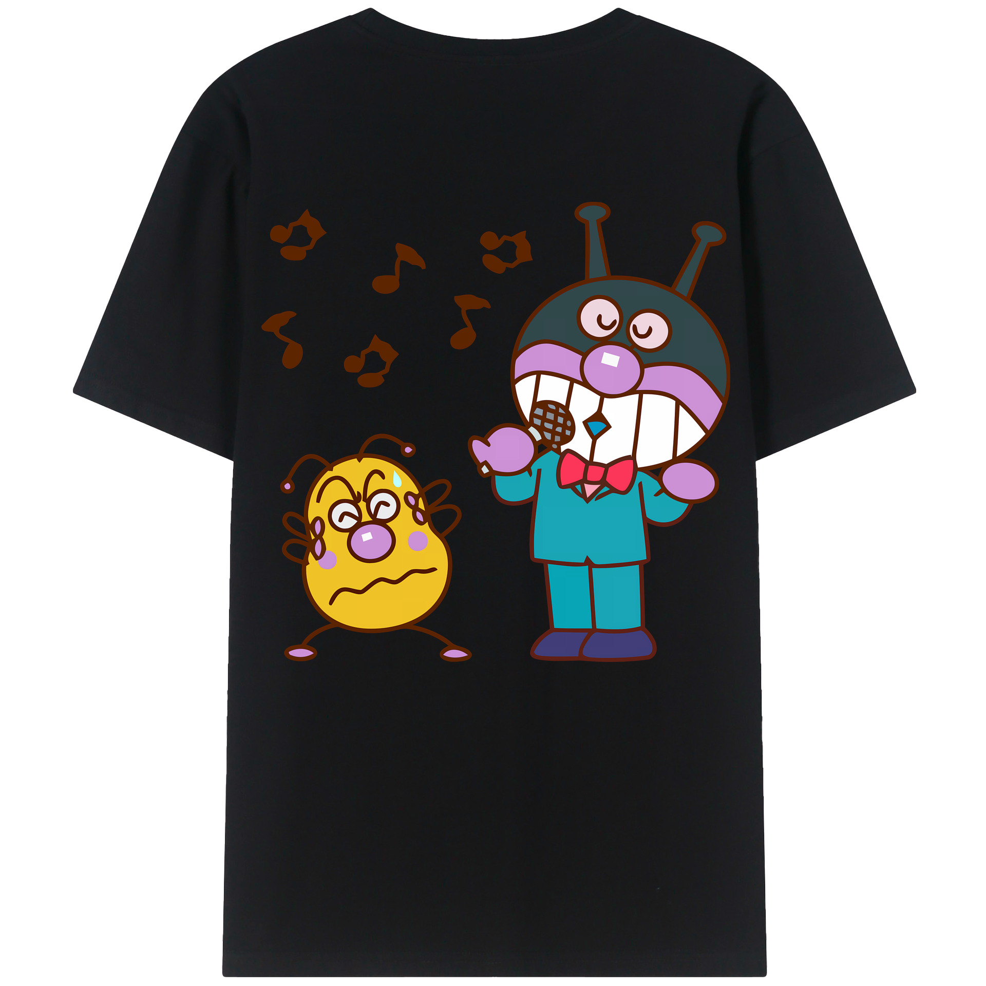 （画像用） アンパンマン Anpanman 綿100％ メンズ半袖Tシャツ（バックプリント） 通気性